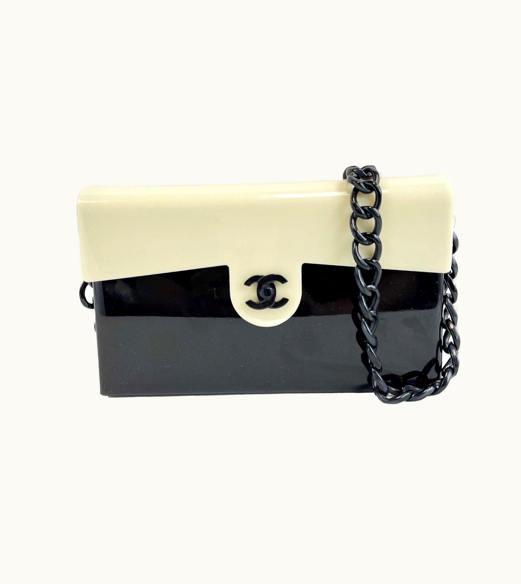 Chanel Chanel - CC Single Chain Shoulder Bag Plastic Bi-Color Shoulder Bag