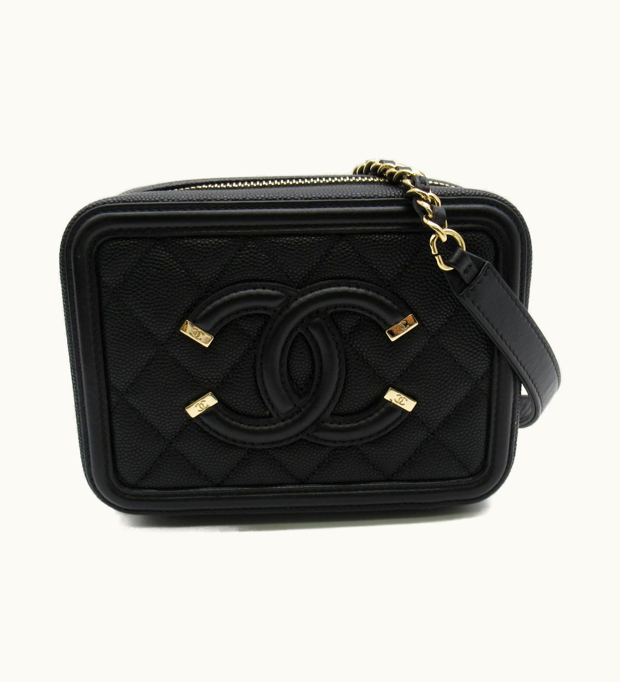 Chanel Chanel Mini Chainshoulder Bag Black Caviar Skin [Grained Calf]