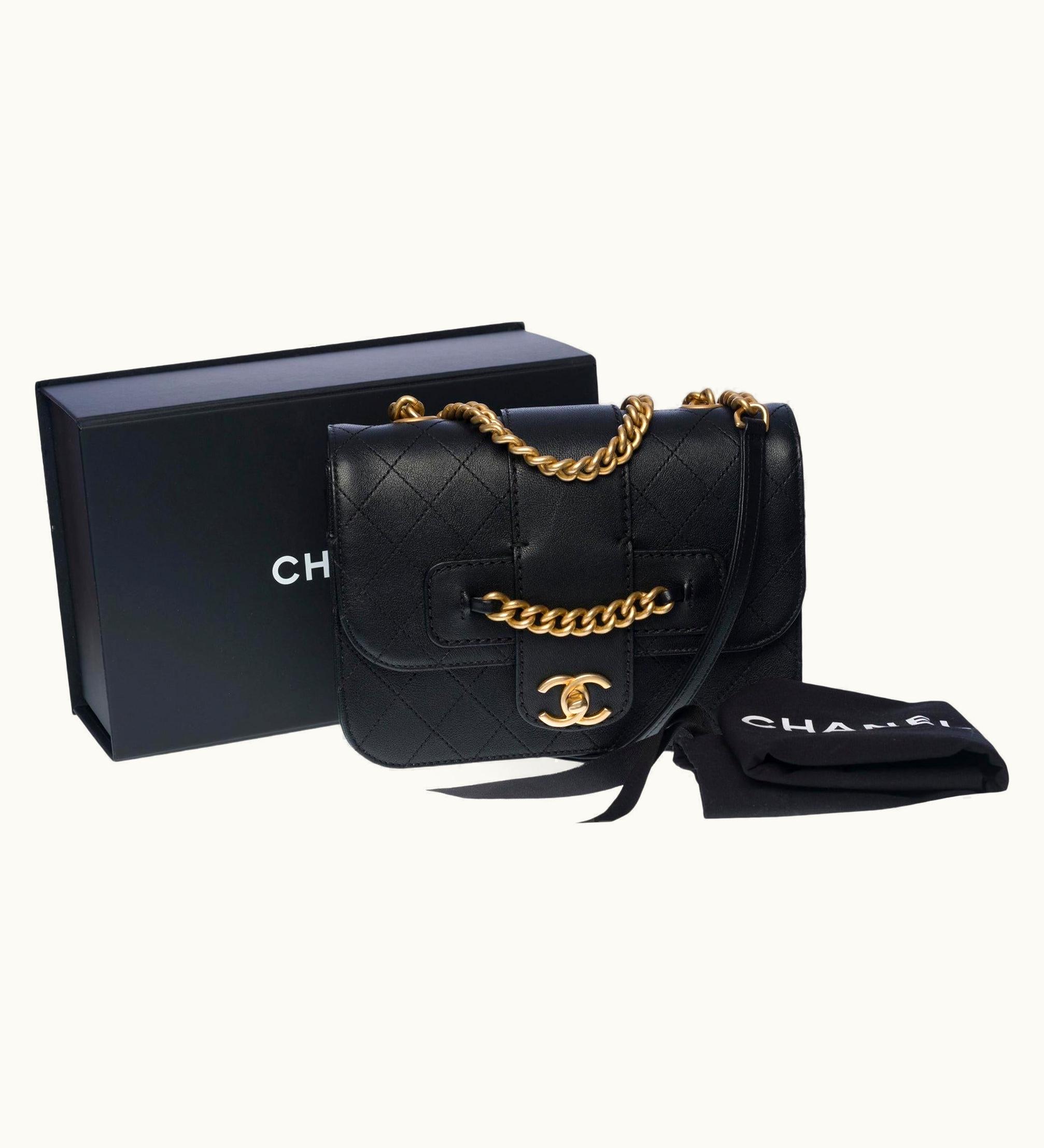 Chanel Chanel Limited Edition Classic Shoulder Flap Bag In Black Calf Leather