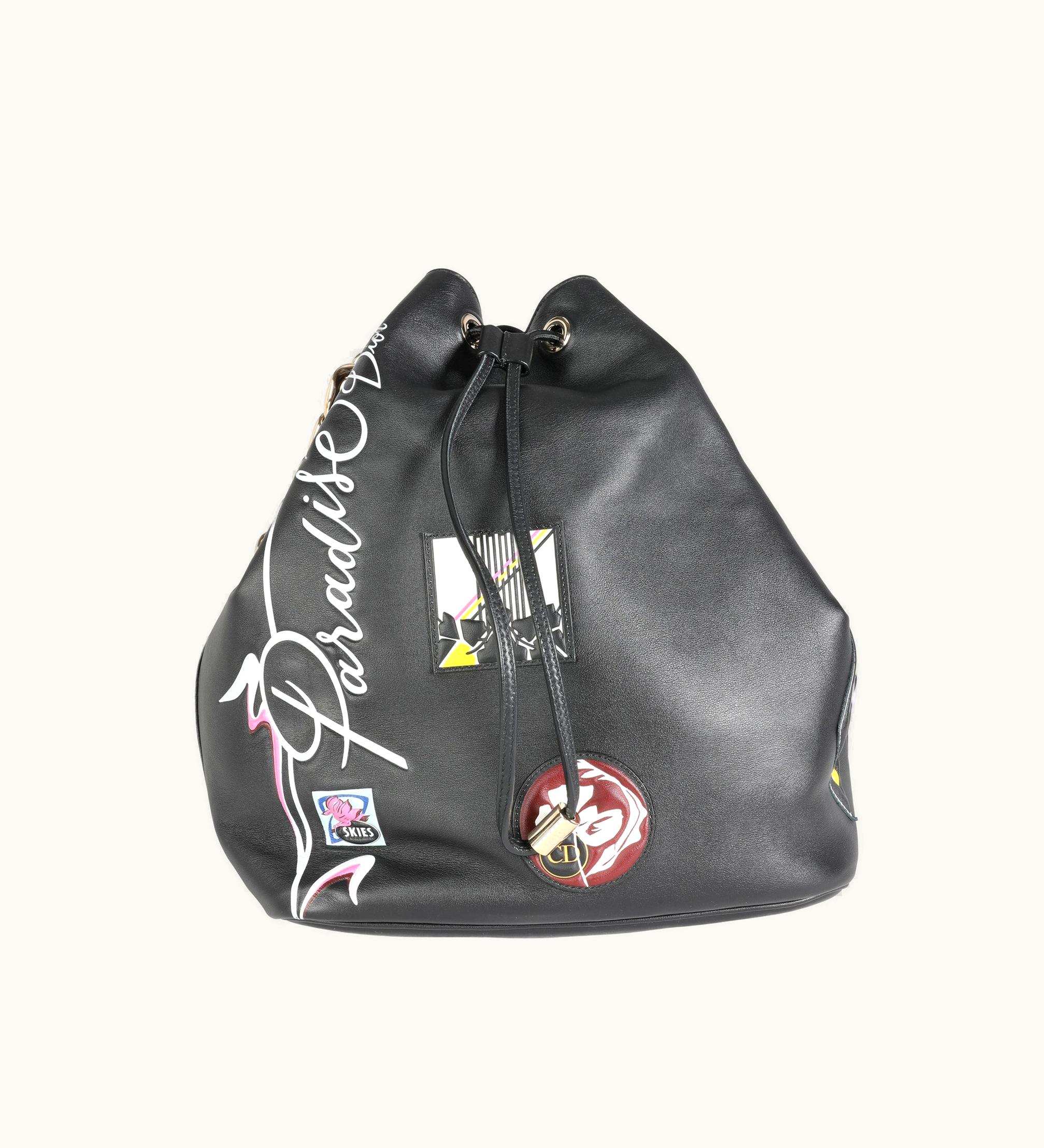 Dior Dior Christian Dior Limited Edition Black Calfskin Paradise Bubble Bag