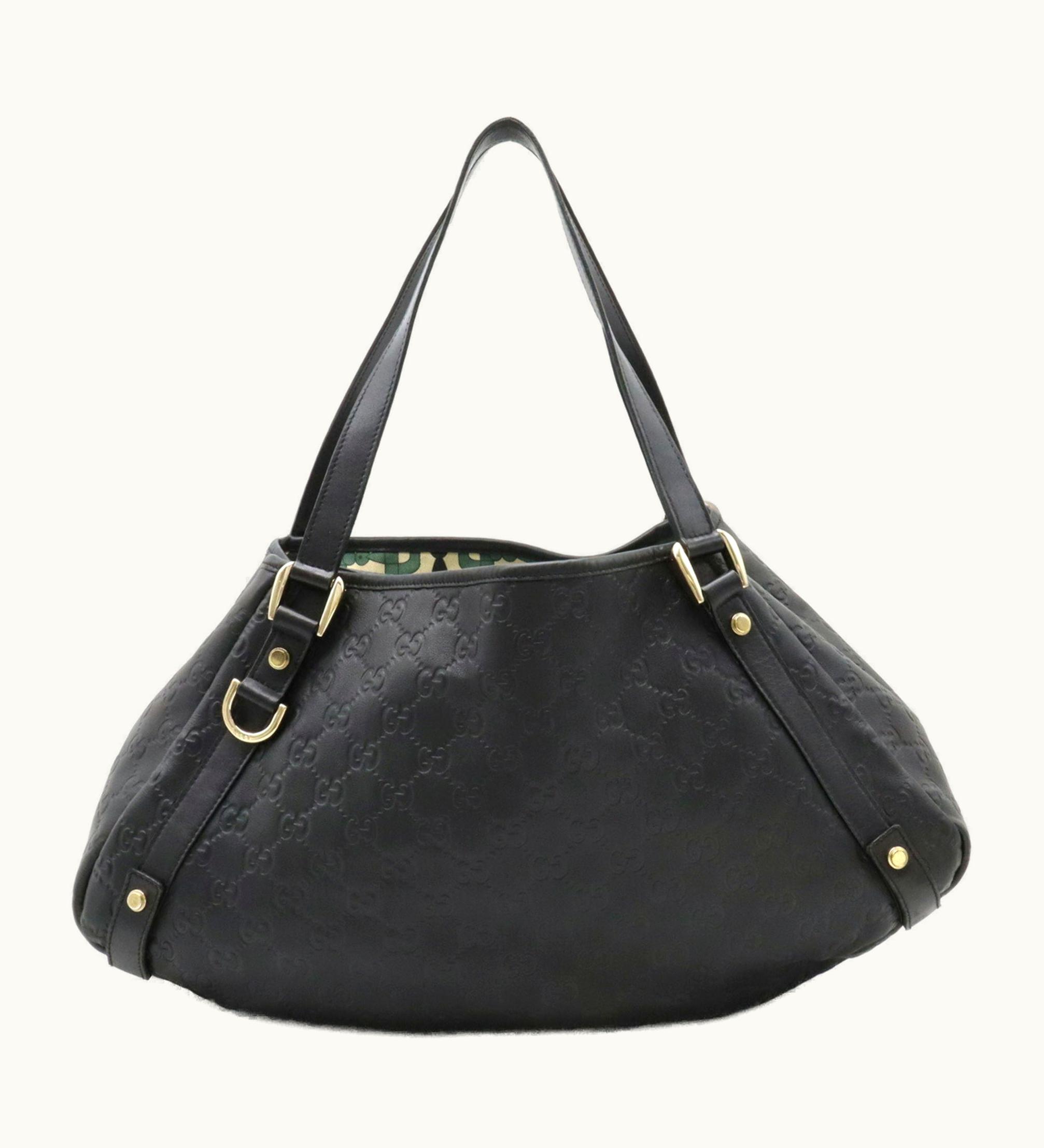 Gucci Gucci Sima Tote Bag Shoulder Leather Black 130736