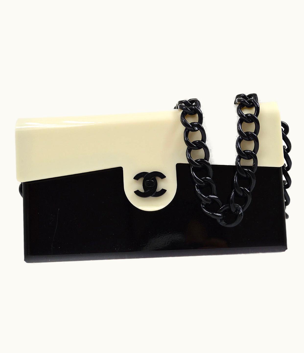 Chanel Chanel 2000-2001 Monochrome Acrylic Shoulder Bag Small 00323