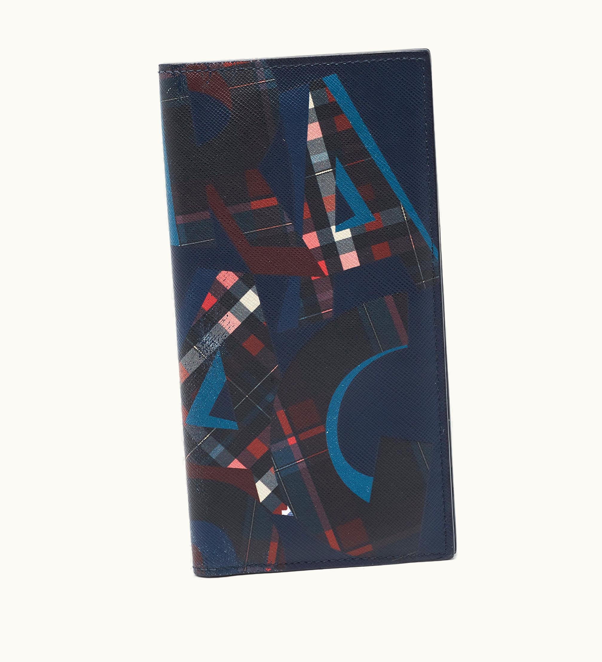 Salvatore Ferragamo Salvatore Ferragamo Multicolor Geometric Print Bi-Fold Long Wallet