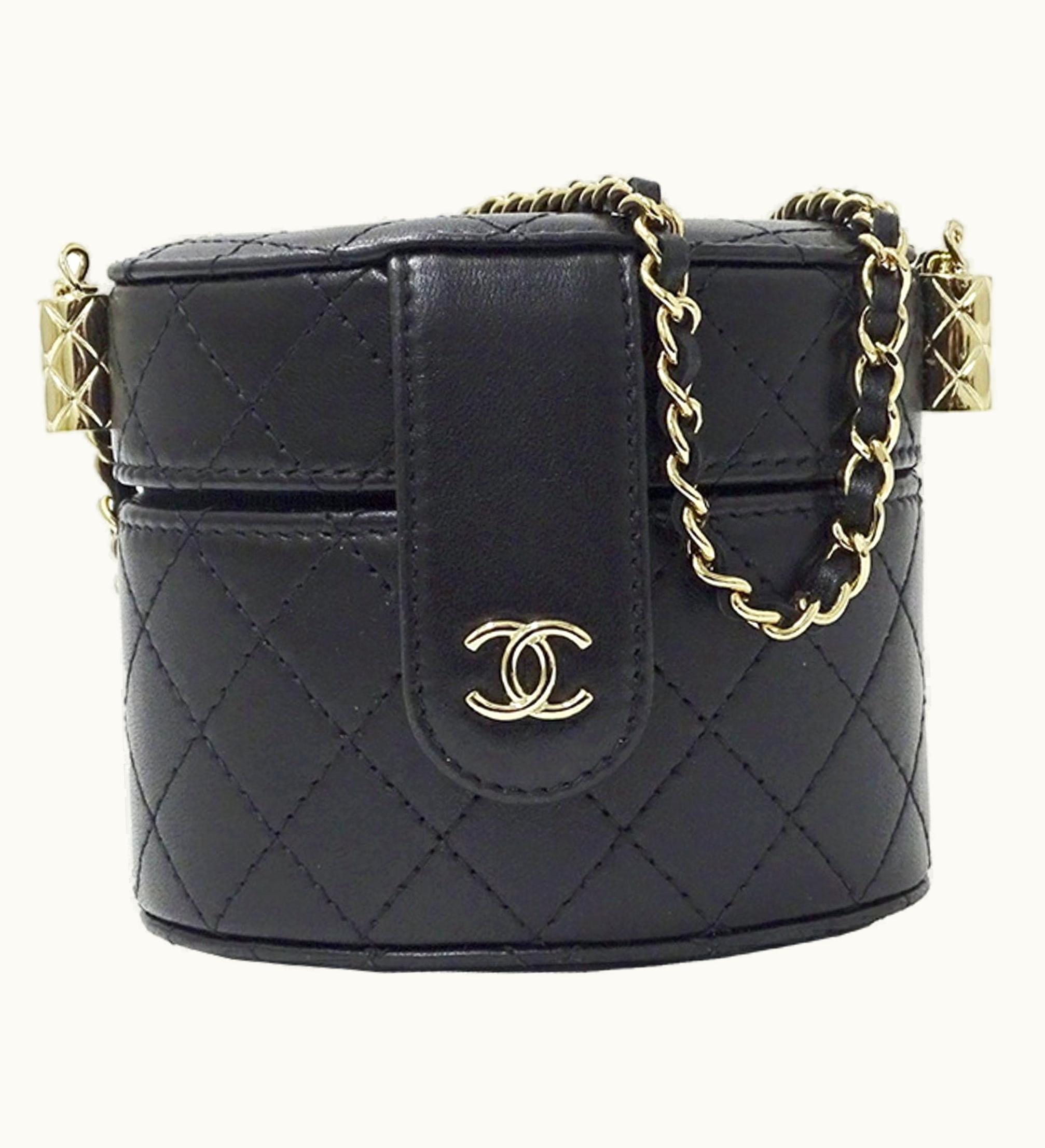 Chanel Ap1616 / ― Women's Suede Shoulder Bag Black