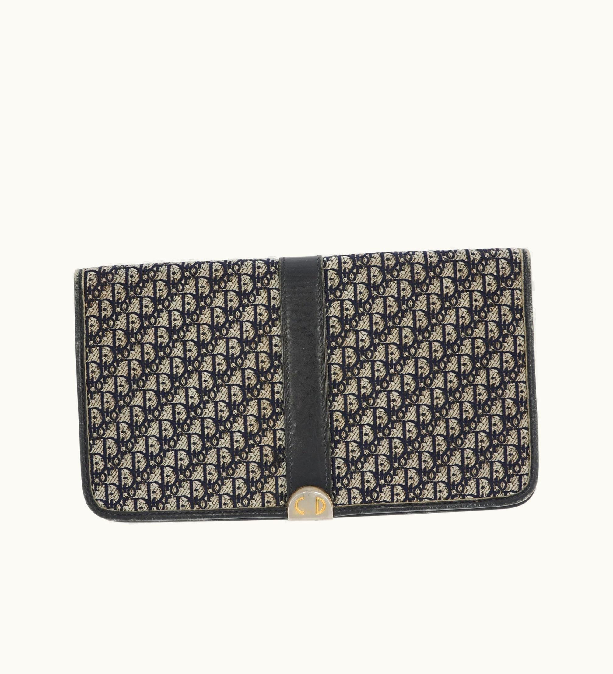 Dior Christian Dior Vintage Card Holder Black Fabric