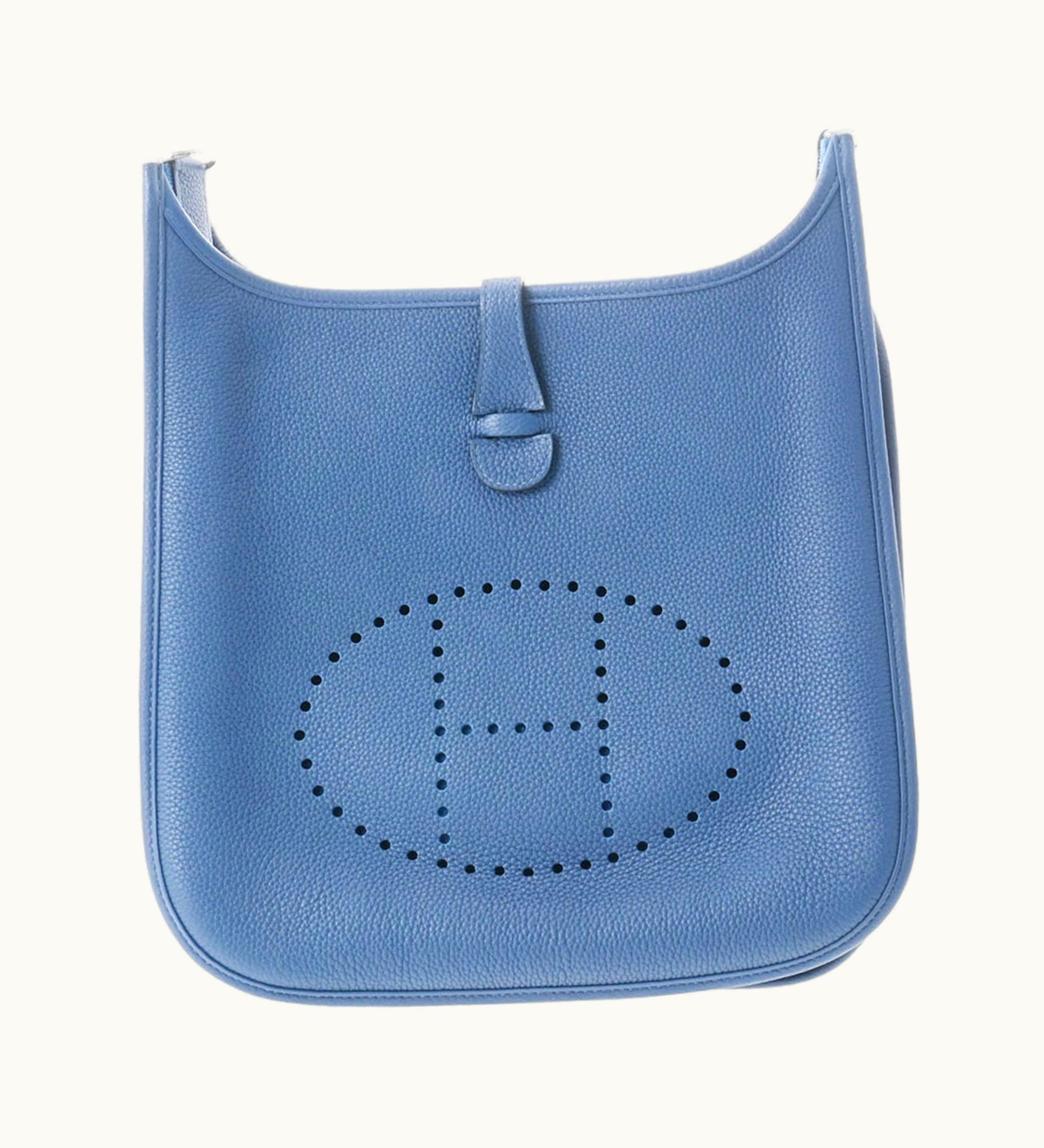 Hermès Evelyn 3 PM Ladies Shoulder Bag Deep Blue Taurillon Clemence
