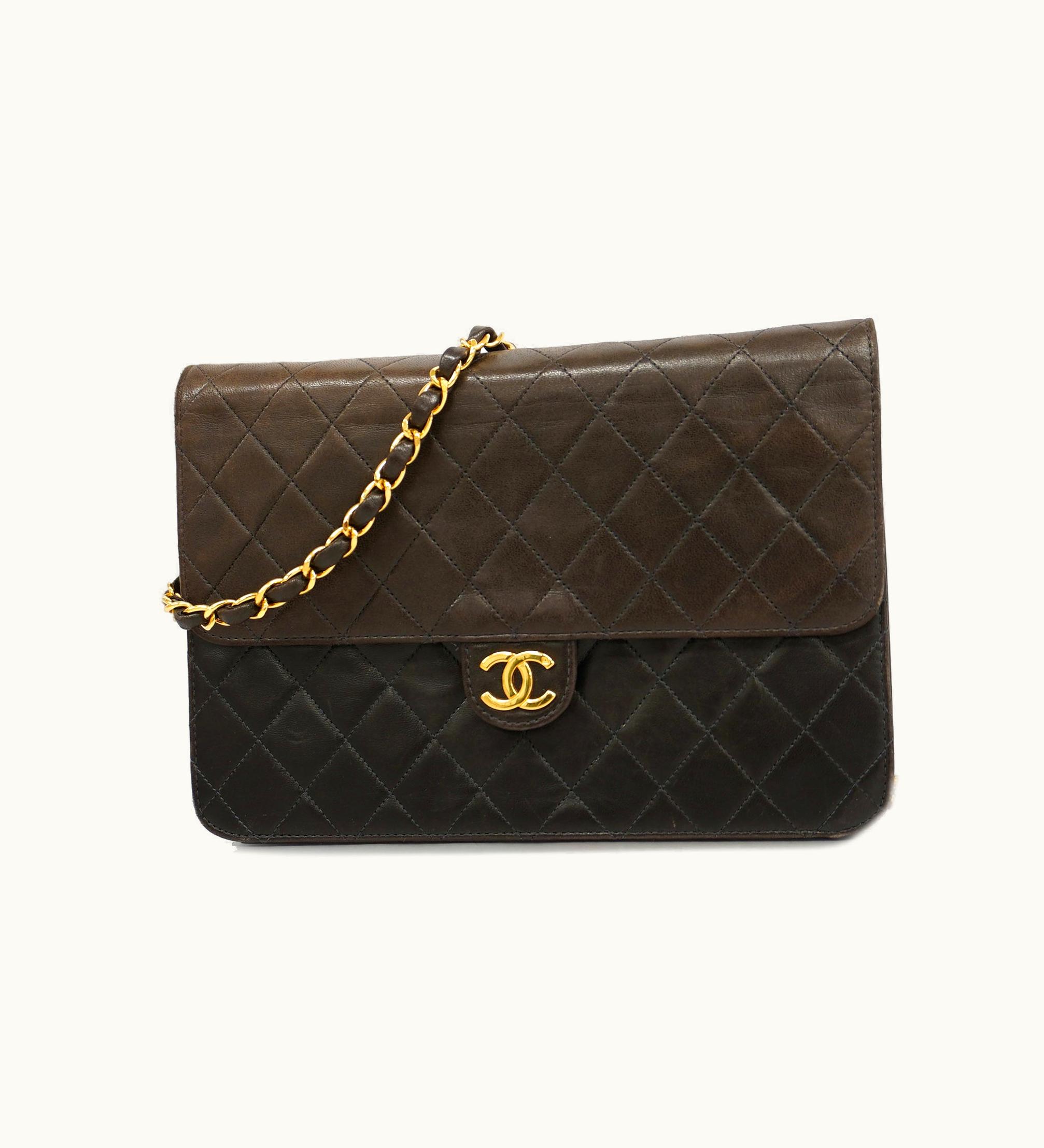 Chanel Matelasse Diana Flap Chain Shoulder Leather Shoulder Bag Black