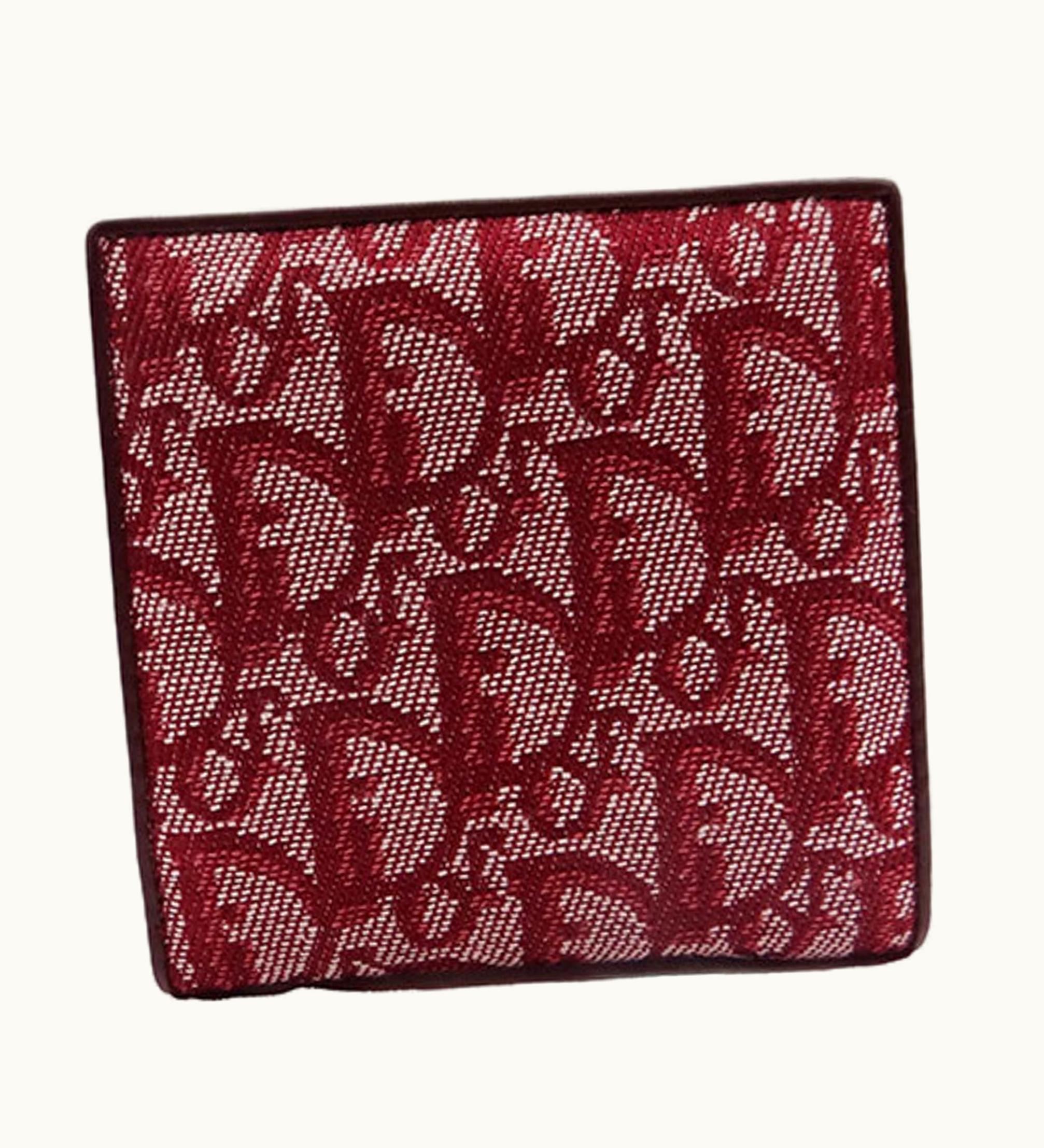 Dior Christian Dior Wallet Women's Bifold Jacquard Trotter Bordeaux