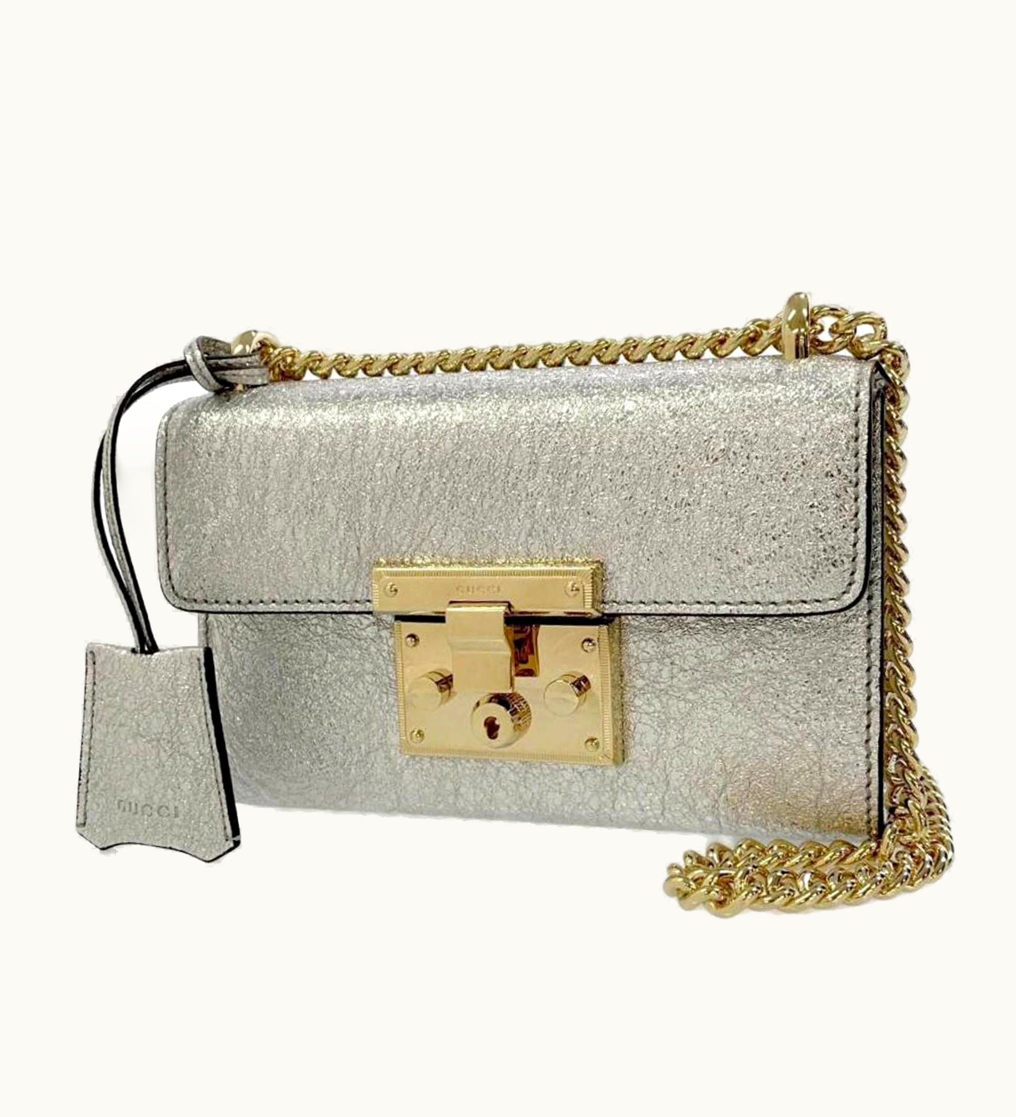 Gucci Gucci Small Metallic Padlock Crossbody Crossbody Bag