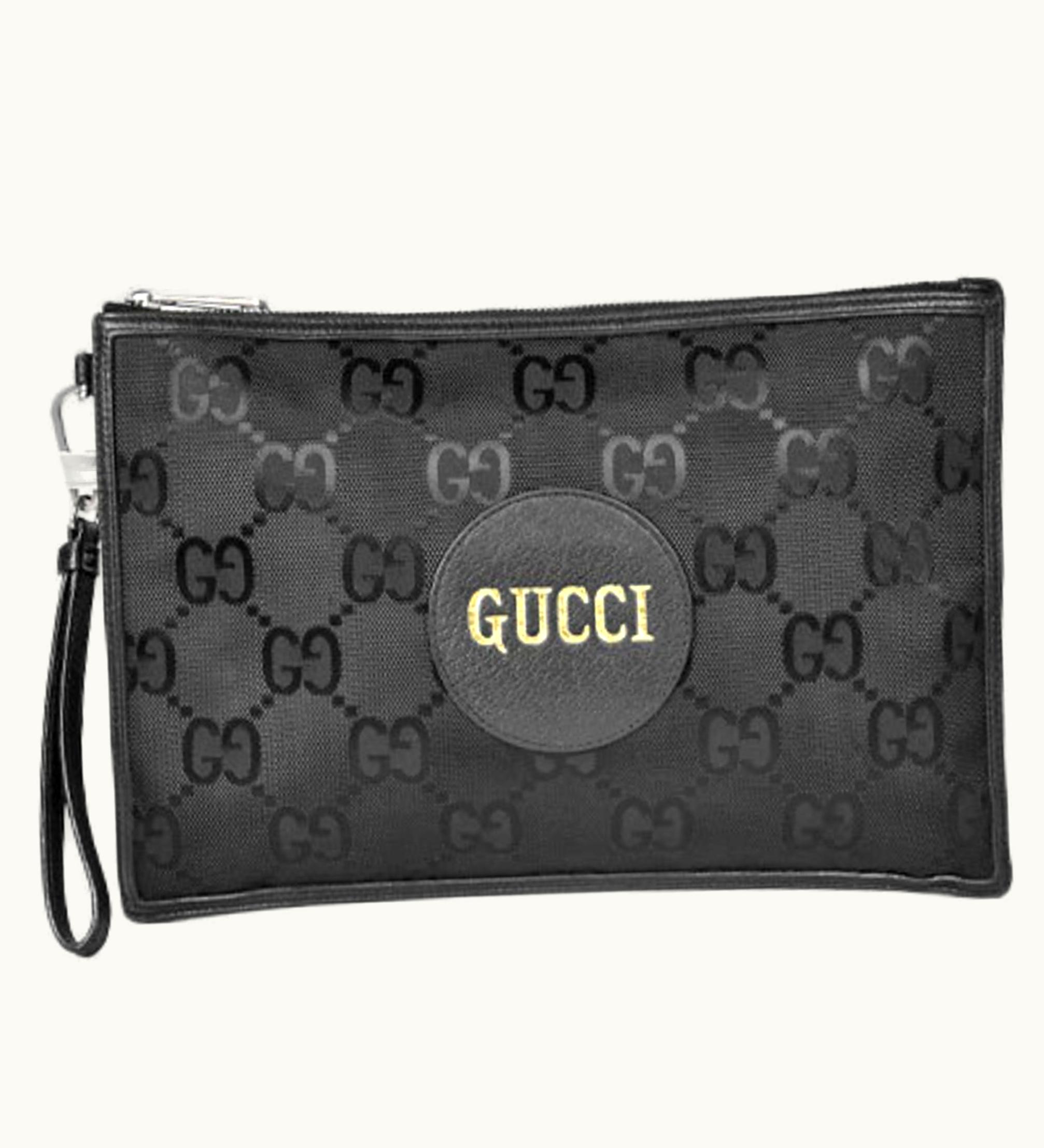 Gucci Gucci Off The Grid Clutch Bag Black GG Nylon Second Pouch 625598