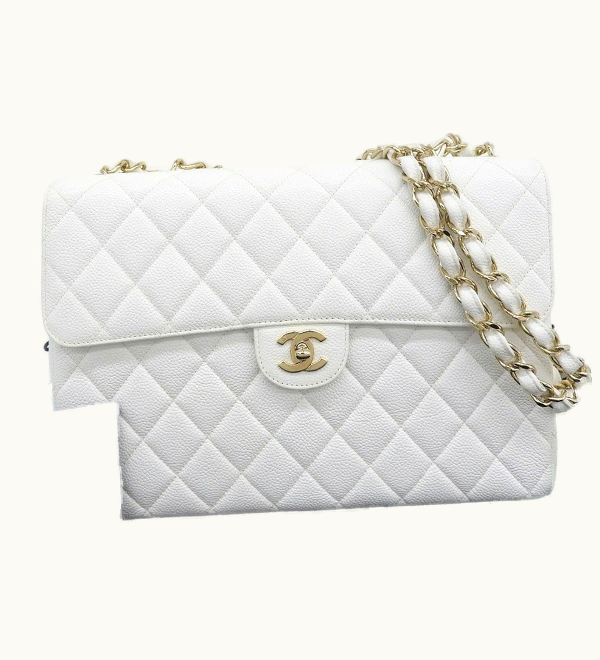 Chanel Chanel Matelasse 30 Big Coco Mark Shoulder Bag White 7 Series A11869