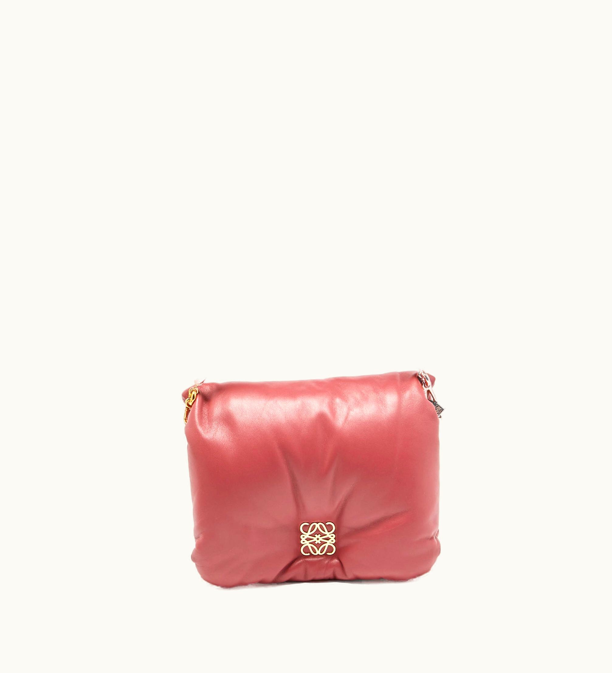 Loewe Loewe Old Rose Leather Goya Chain Shoulder Bag