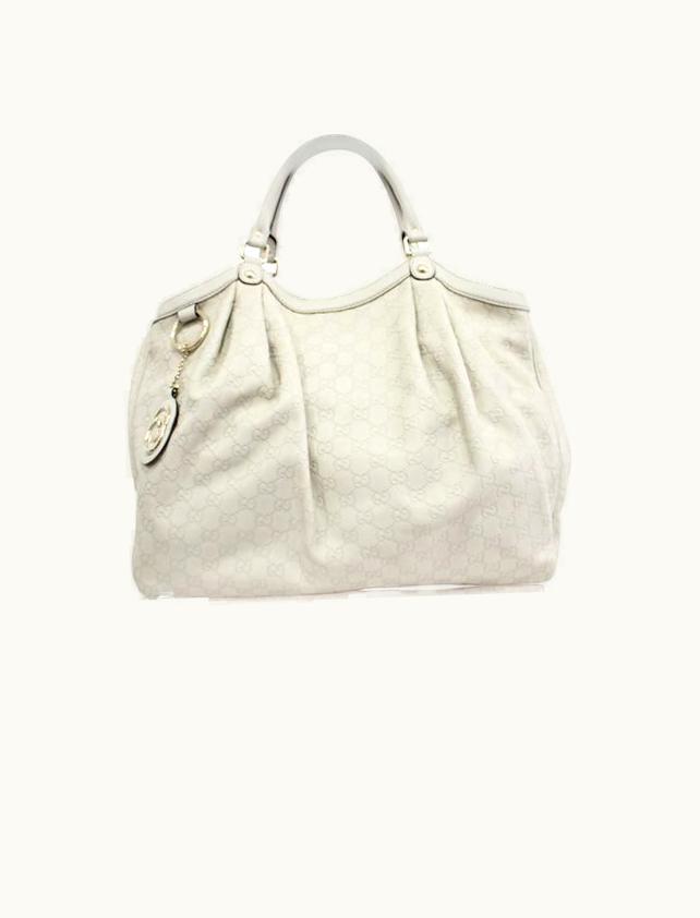 Gucci Gucci Ivory Sukey Ssima Large Tote Bag