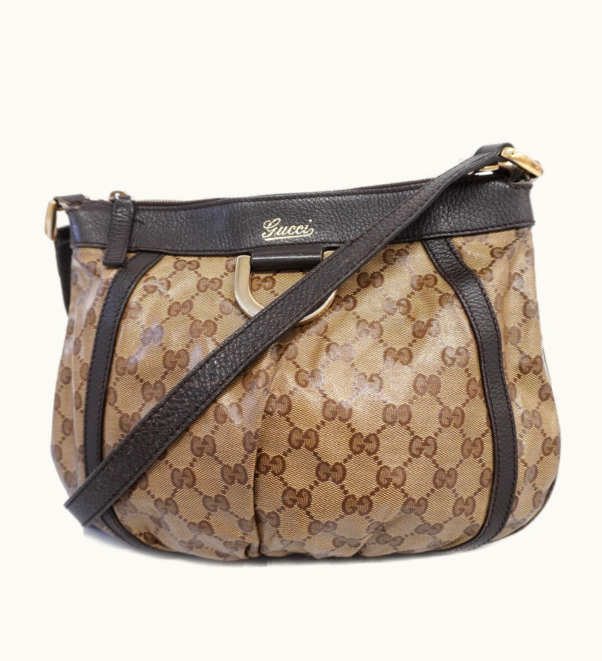 Gucci Gucci GG Crystal Shoulder Bag 265691 Women's Beige, Brown