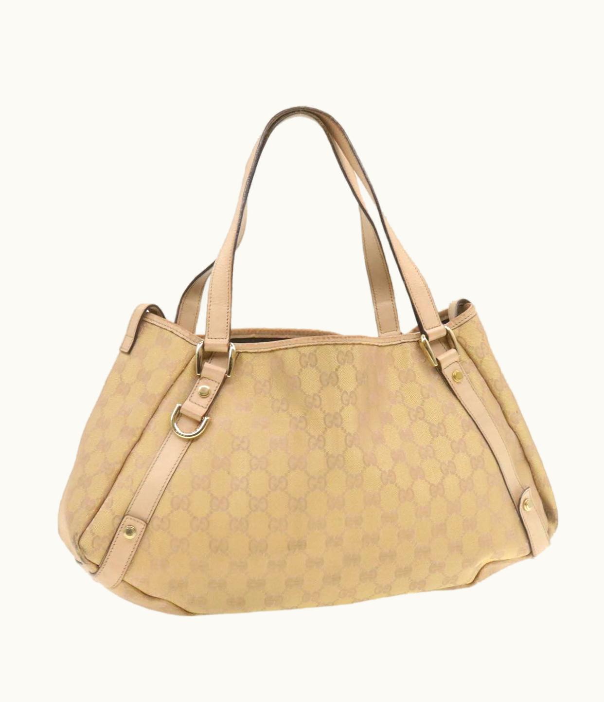 Gucci Gucci GG Canvas Shoulder Bag Nylon Pink Gold