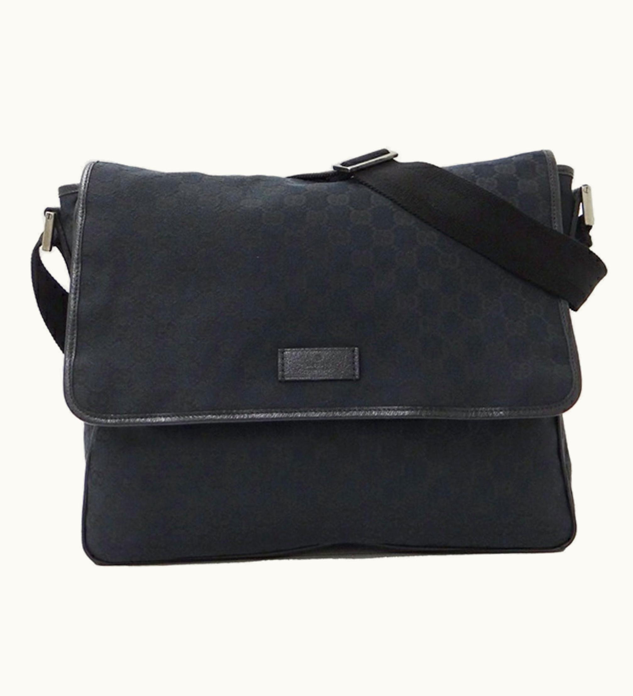 Gucci Gucci Bag Men's GG Canvas Shoulder Black 233052