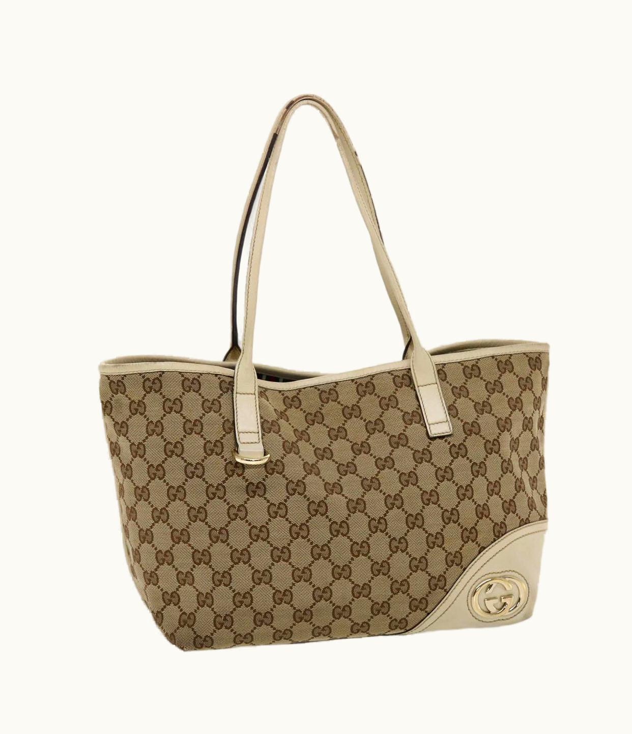 Gucci Gucci GG Canvas Compact Tote Bag Beige White