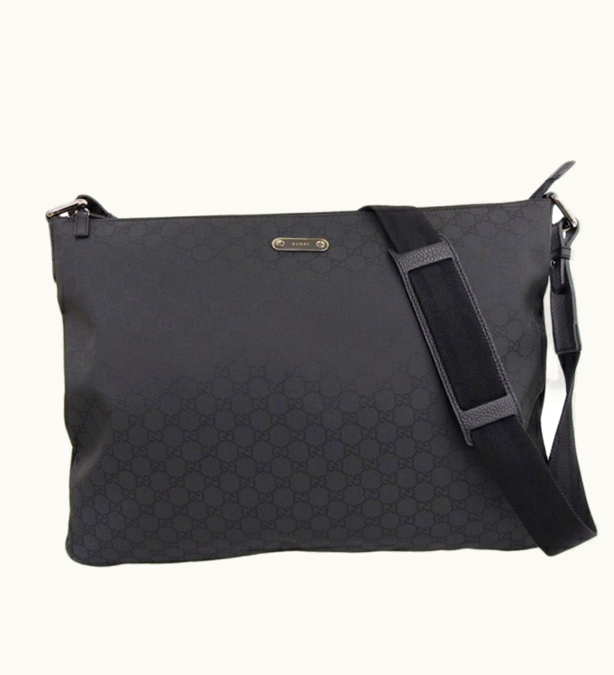 Gucci Gucci GG Nylon Shoulder Bag 190628 Black Ladies