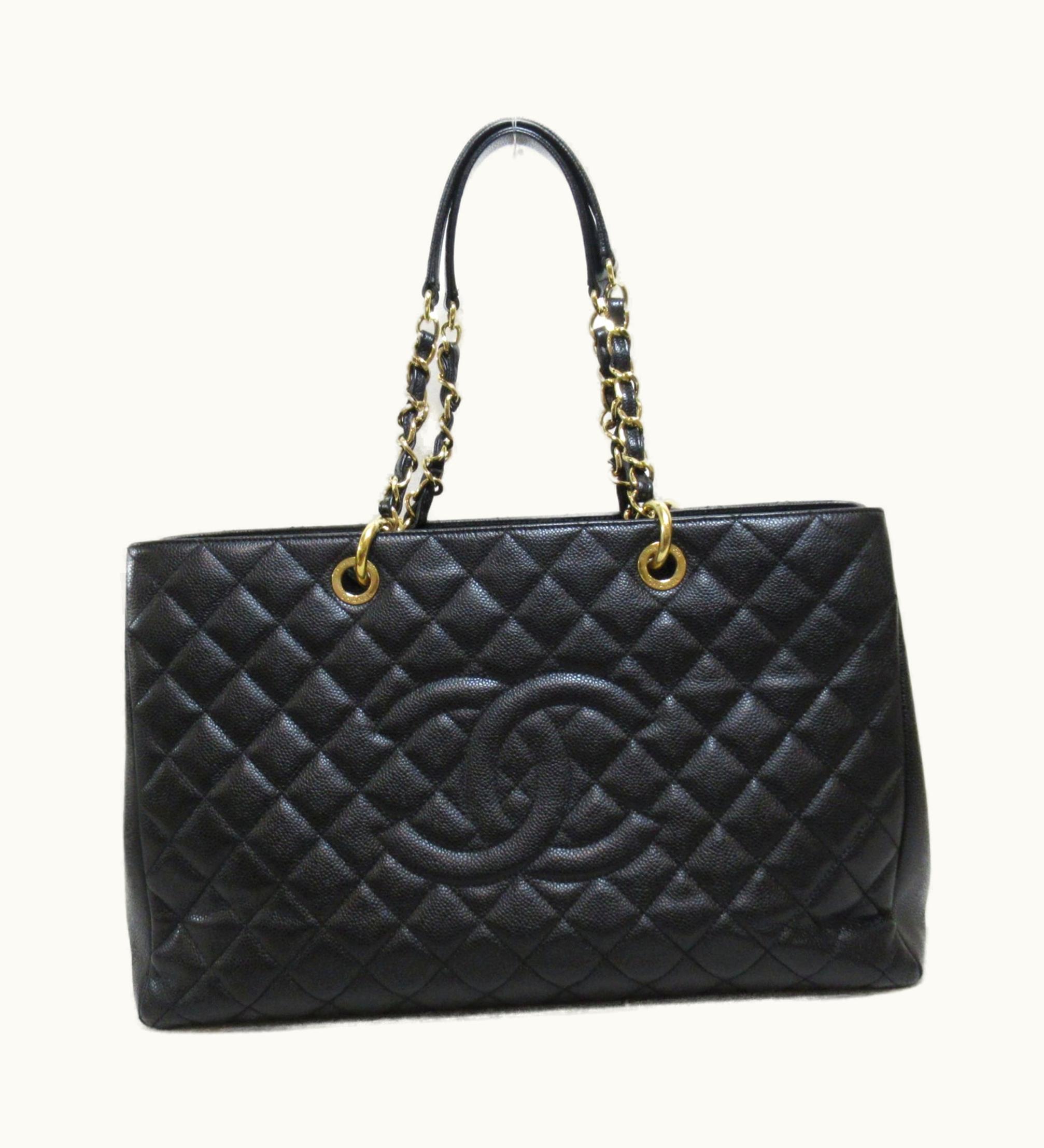 Chanel Chanel Chaintote Bag Black Caviar Skin [Grained Calf] A66865