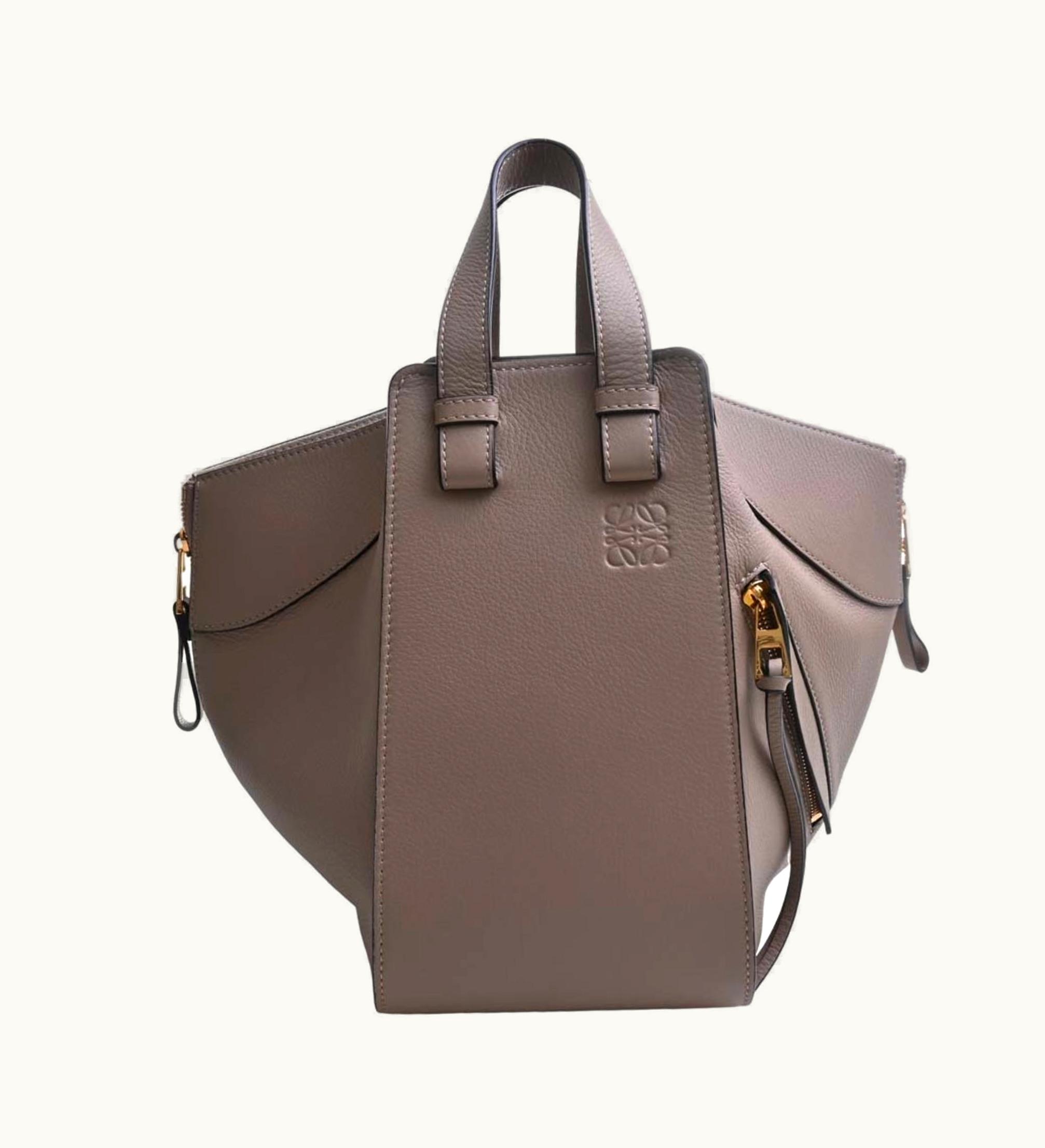 Loewe Loewe Leather Hammock Small 2Way Handbag 387.30.S35 Greige Ladies