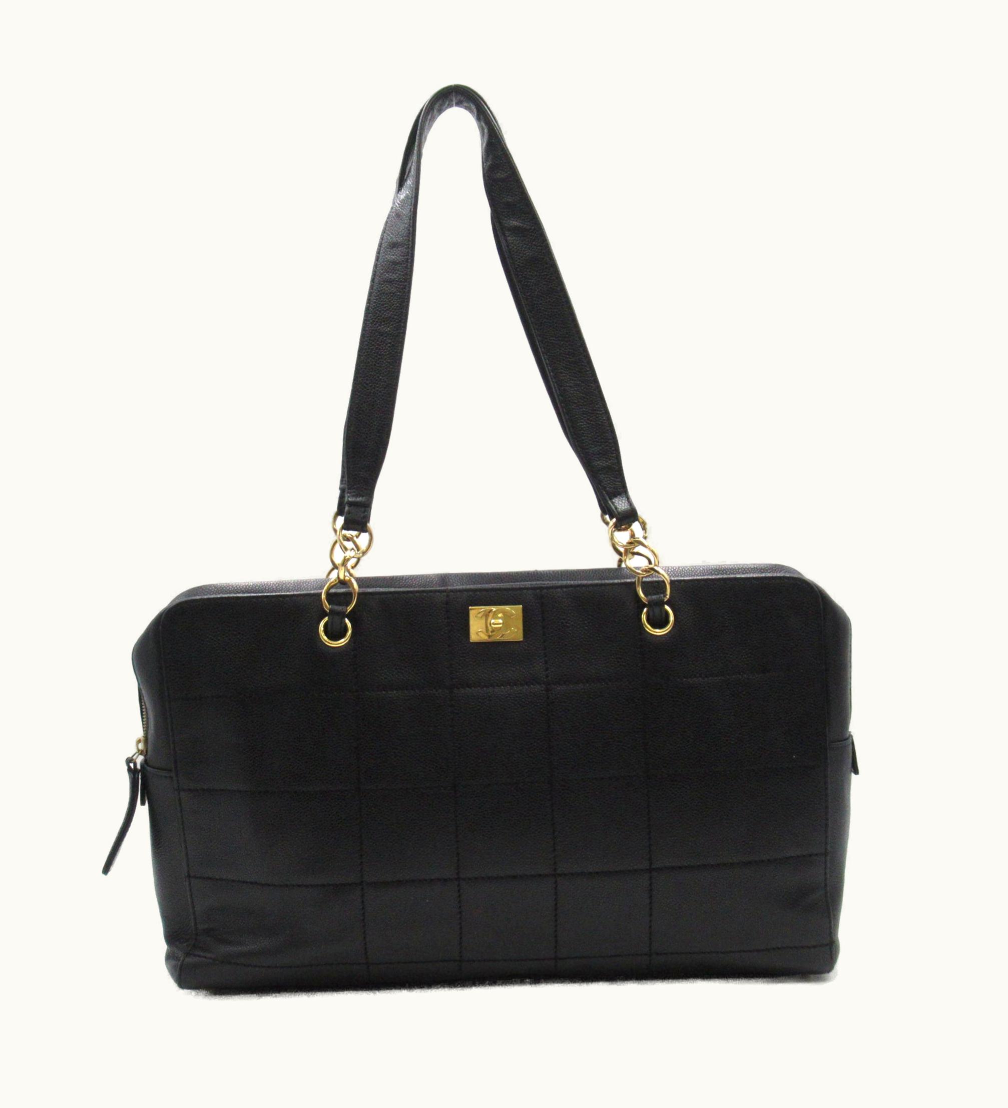 Chanel Chanel Shoulder Tote Black Caviar Skin [Grained Calf]