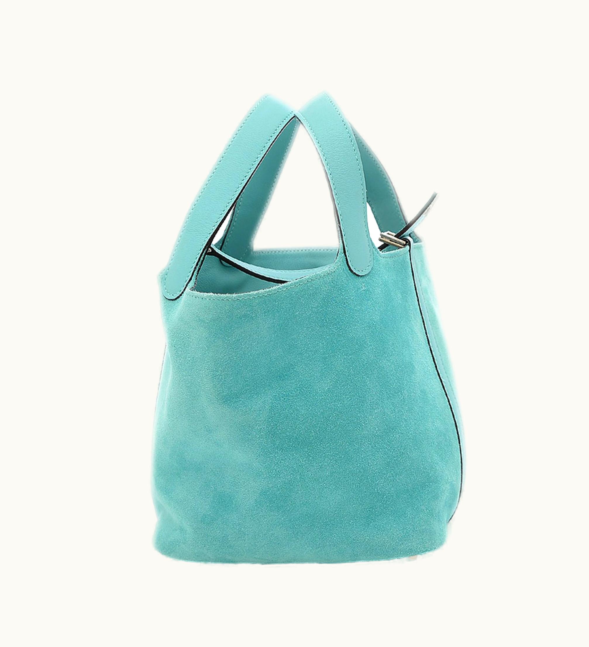 Hermès Hermès Picotin Lock PM 18 Handbag Touch Dobris/Swift Blue Atoll Silver Hardware X Engraved