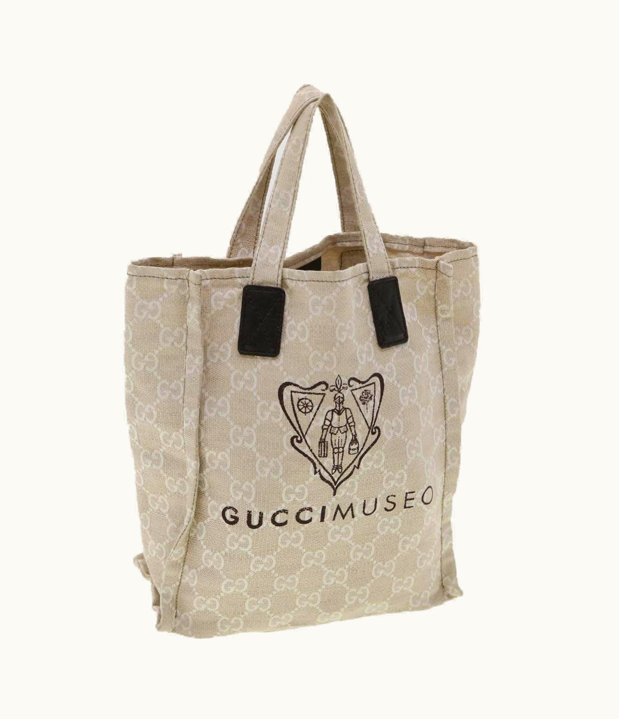 Gucci Gucci GG Canvas Hand Bag Beige 283414