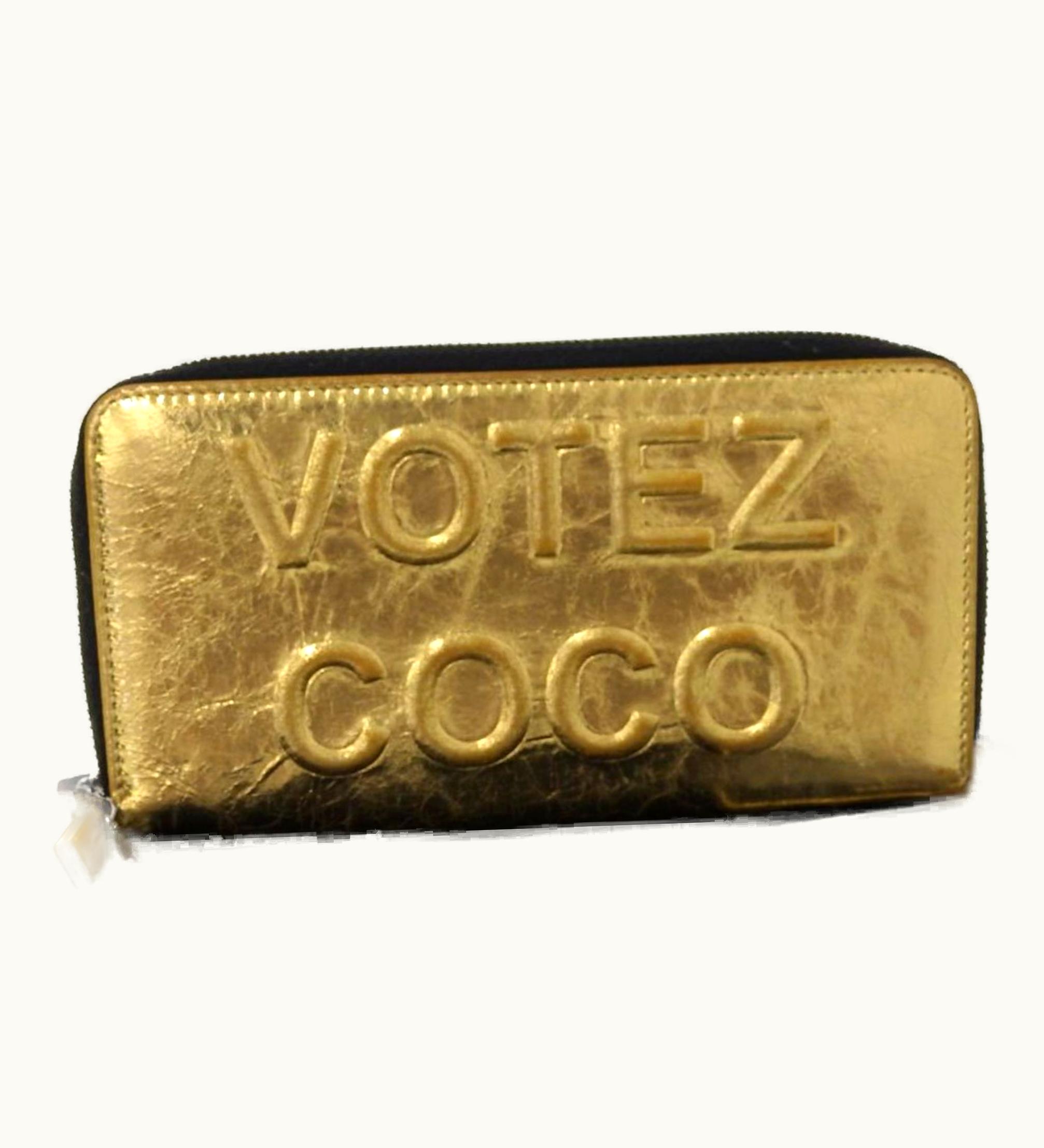 Chanel Chanel Votez Coco Round Zipper Long Wallet With Seal 20 Series A82190