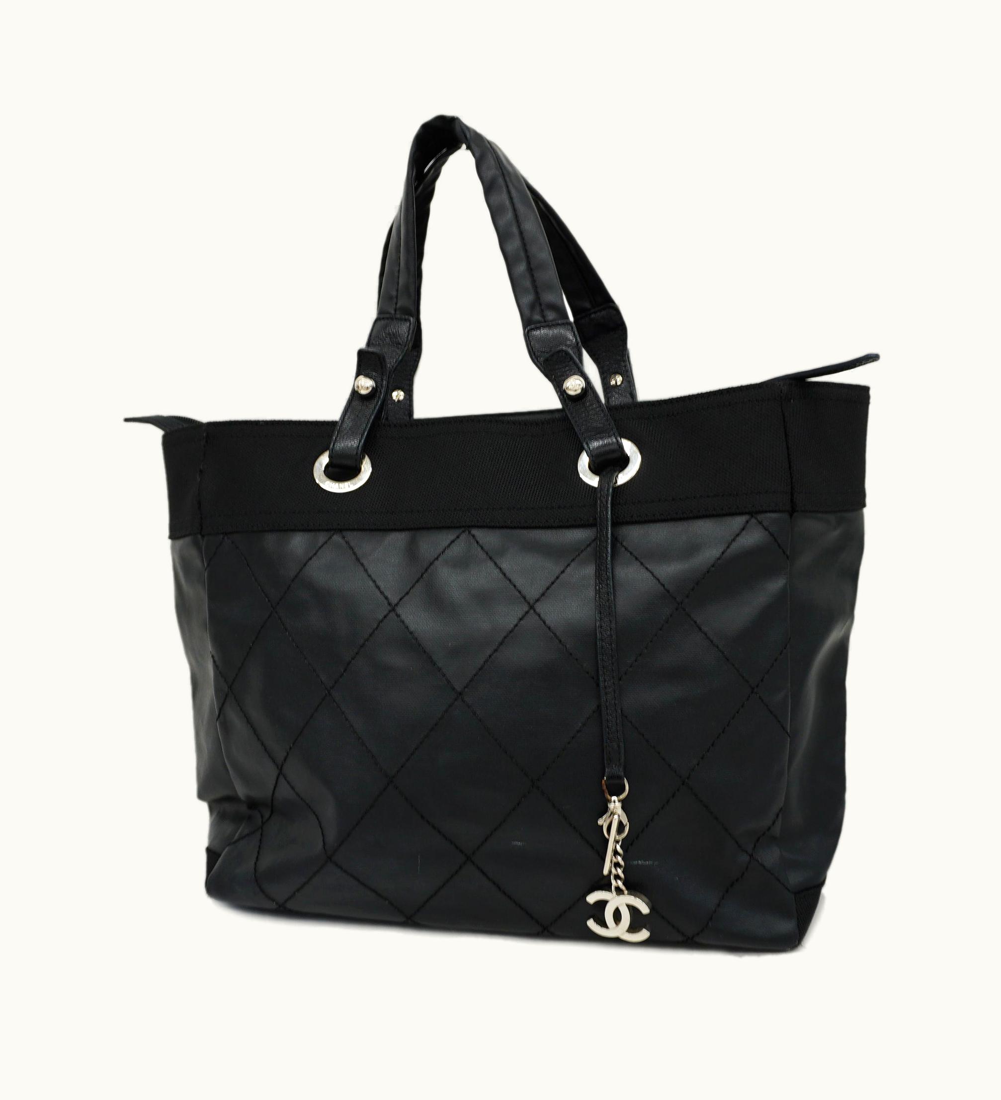 Chanel Chanel Paris Biarritz Paris Biarritz Women's Coated Canvas Black