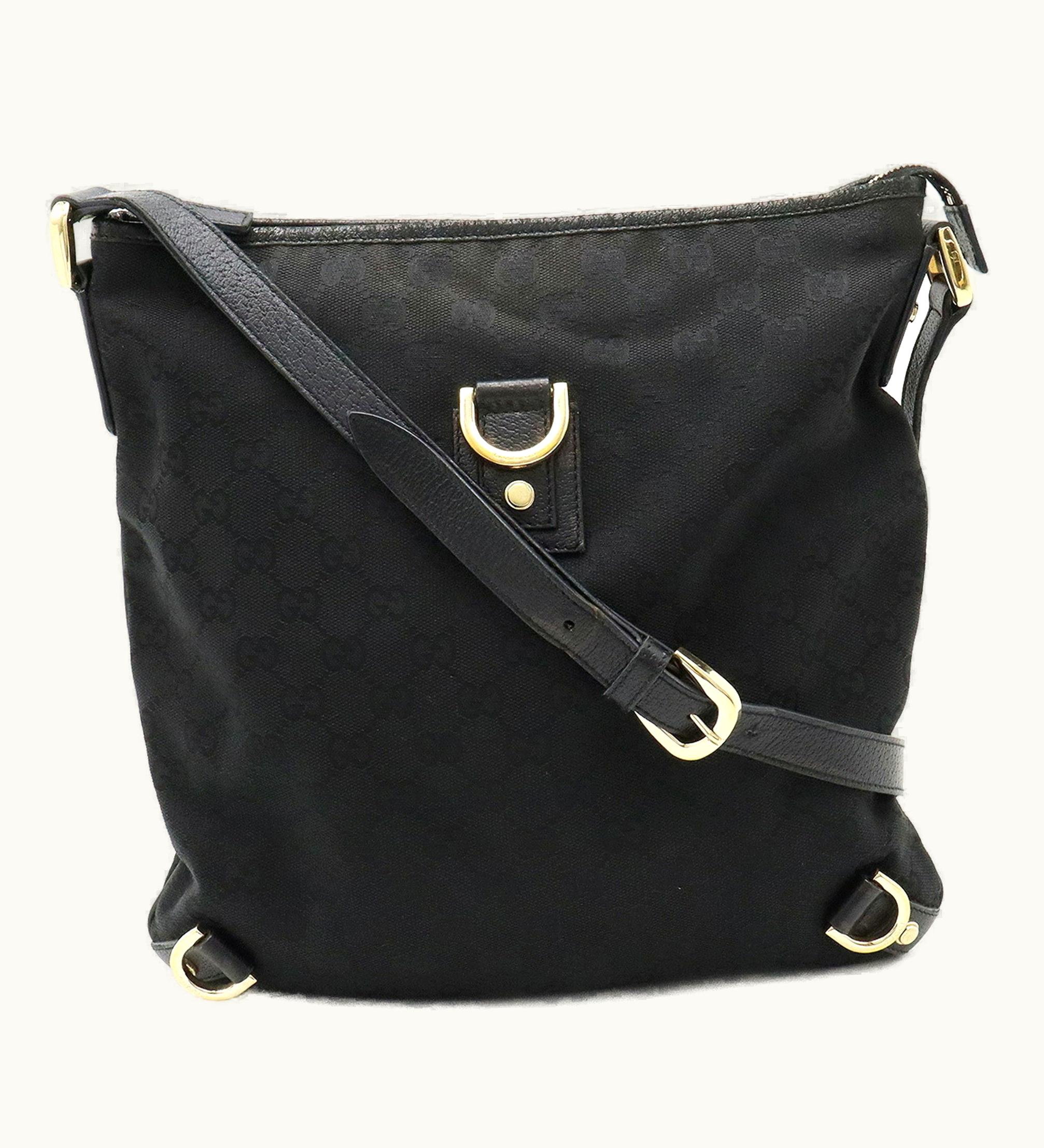 Gucci Gucci GG Canvas Shoulder Bag Leather Black 131326