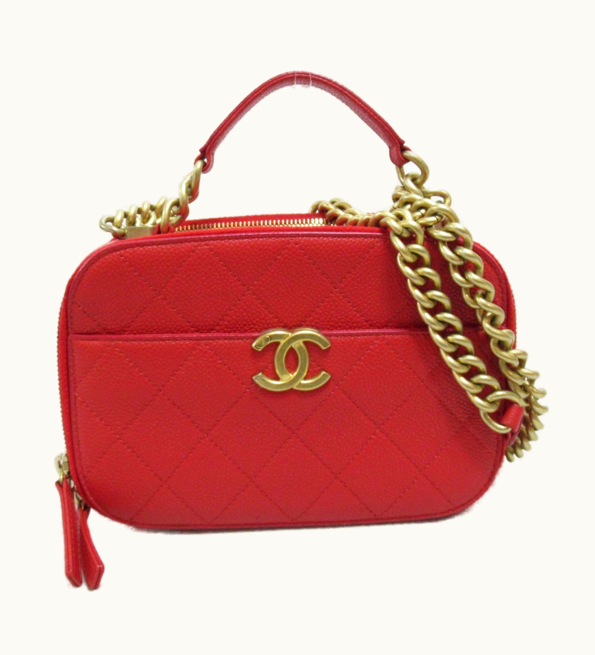 Chanel Chanel 2Waychainshoulder Bag Red Caviar Skin [Grained Calf]