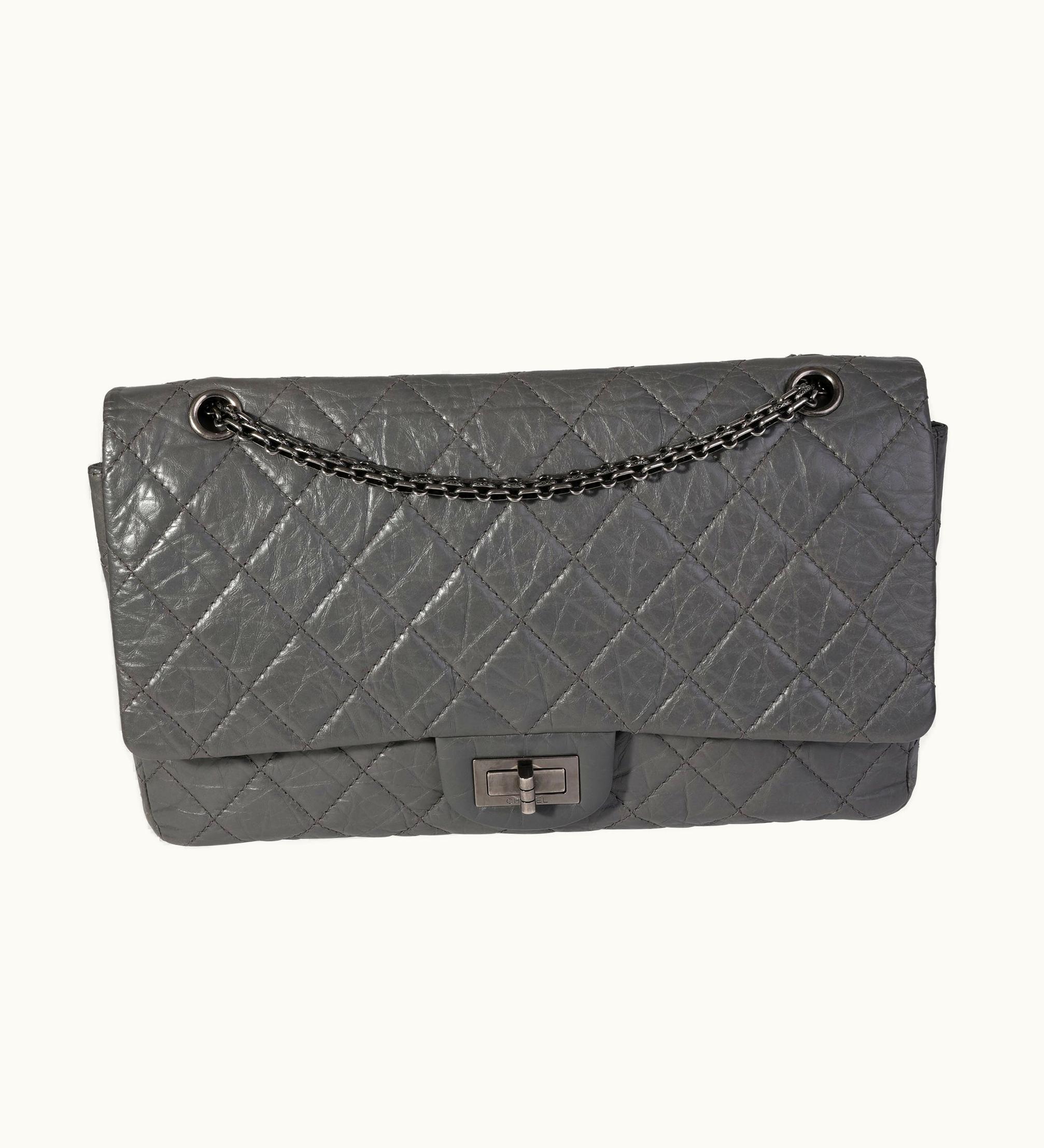 Chanel Chanel Reissue 2.55 Shoulder Bag Gray Calfskin