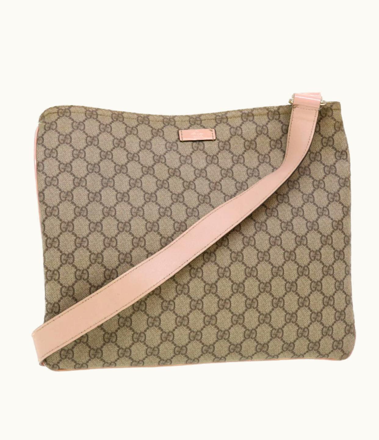 Gucci Gucci GG Canvas Shoulder Bag Pvc Leather Beige 201446