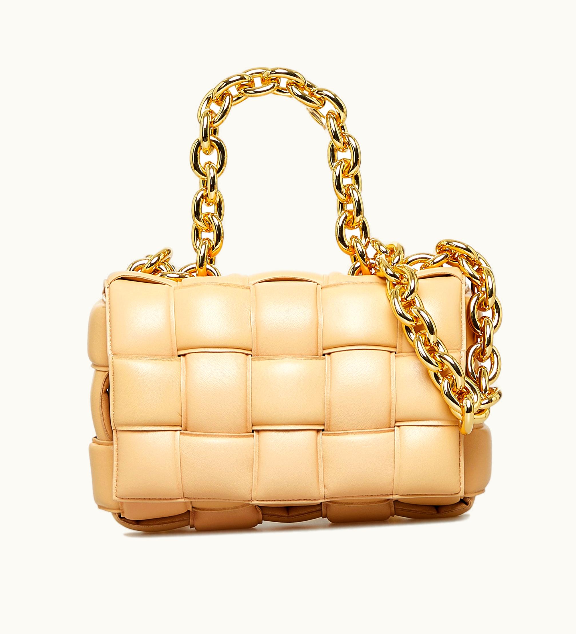 Bottega Veneta Bottega Veneta Padded Cassette Chain Satchel Crossbody Bag