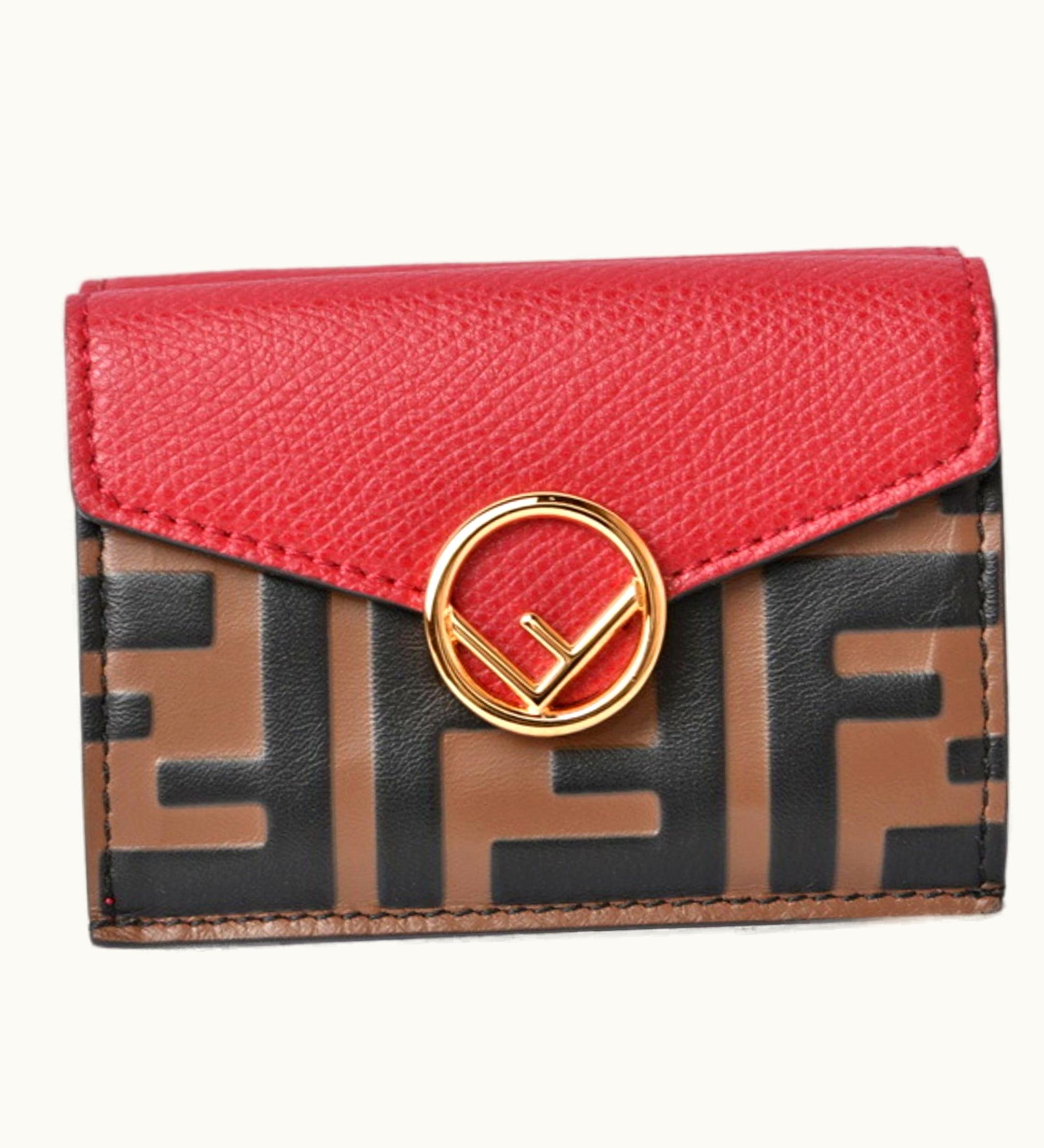 Fendi Fendi Outlet Fendi Trifold Wallet F Is Is Micro 8M0395 Rosso Red