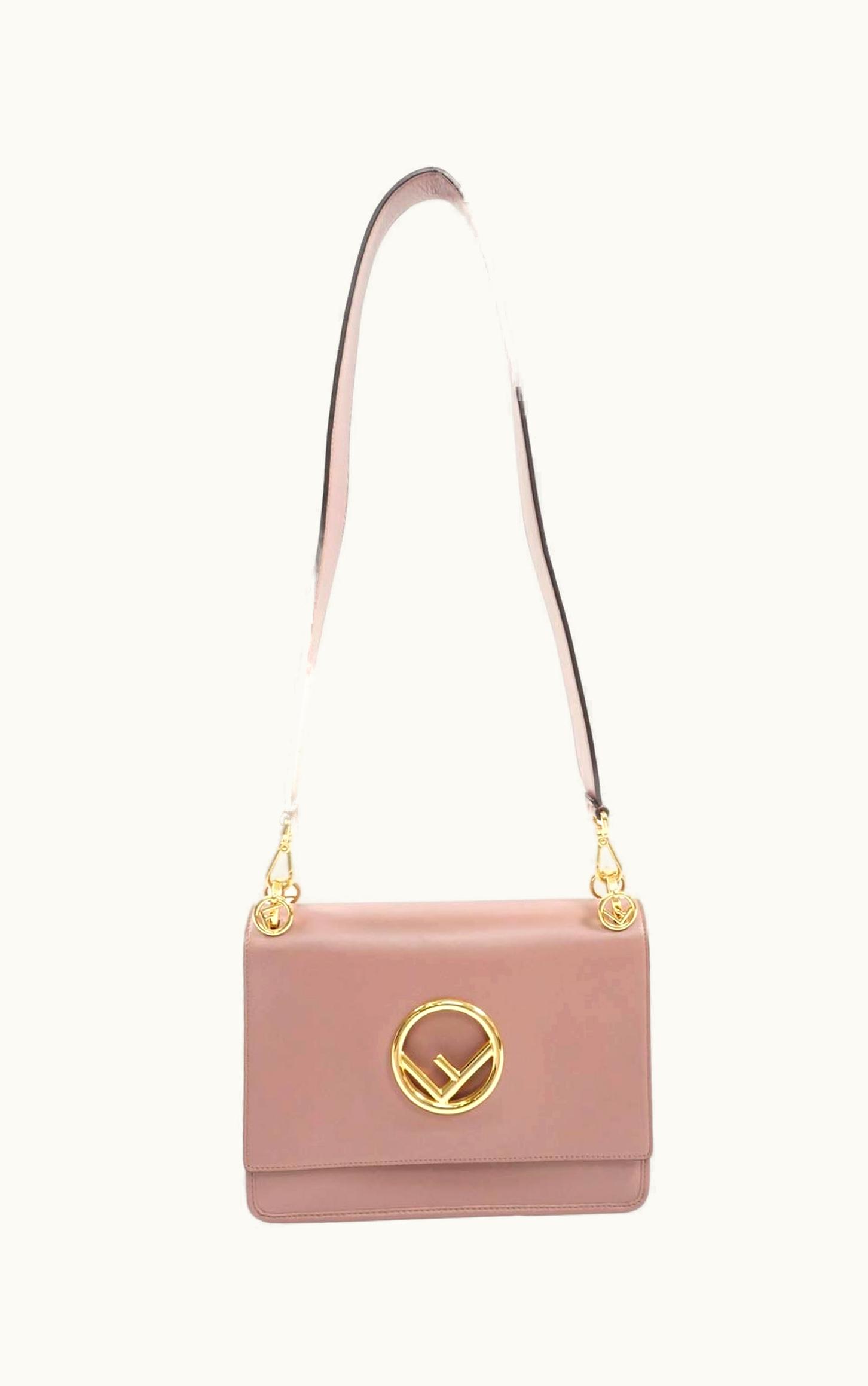 Fendi Fendi Medium English Rose Pink Kan I F Shoulder Bag