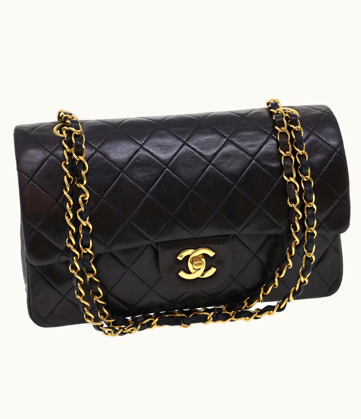 Chanel CHANEL Classic Matelasse 25 Chain Flap Shoulder Bag Lamb Skin Black/Gold Luxury Shoulder Bag