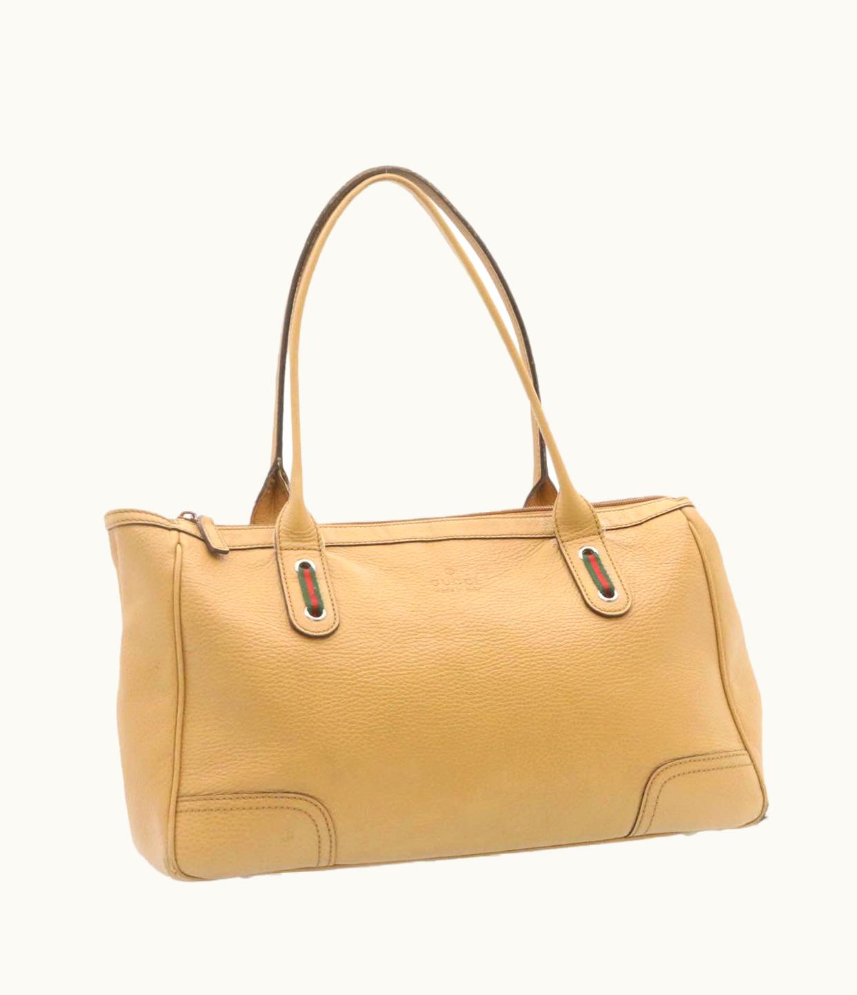 Gucci Gucci Princy Line Tote Bag Leather Beige