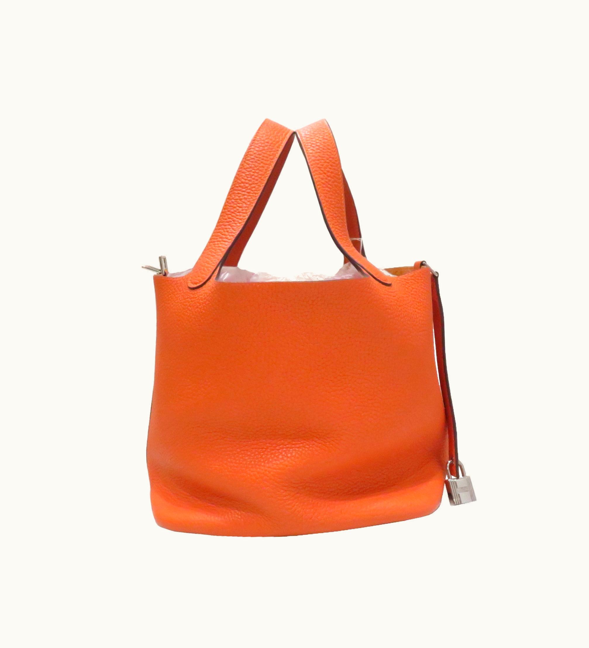 Hermès Hermès Picotin Lock MM Handbag Fu/Sv Hardware Togo Y Engraved Women's Bag Leather