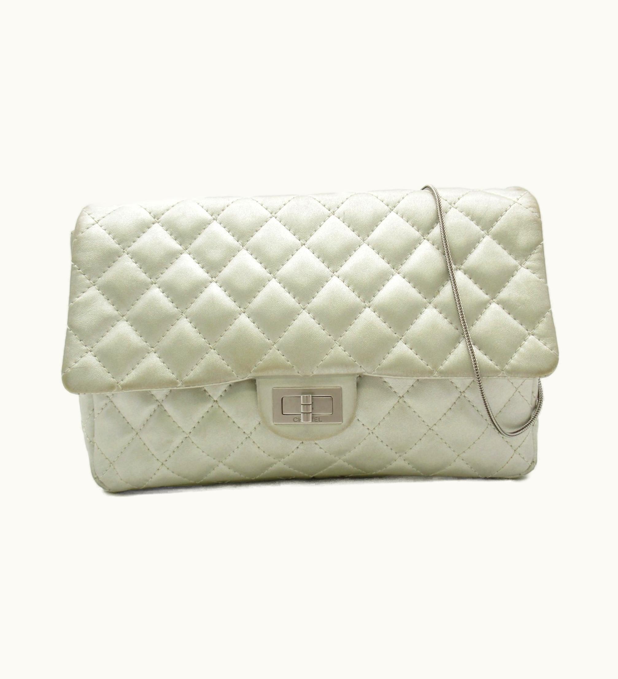Chanel Chanel 2.55Matelasse Chainshoulder Bag Silver Lambskin [Sheep Leather]