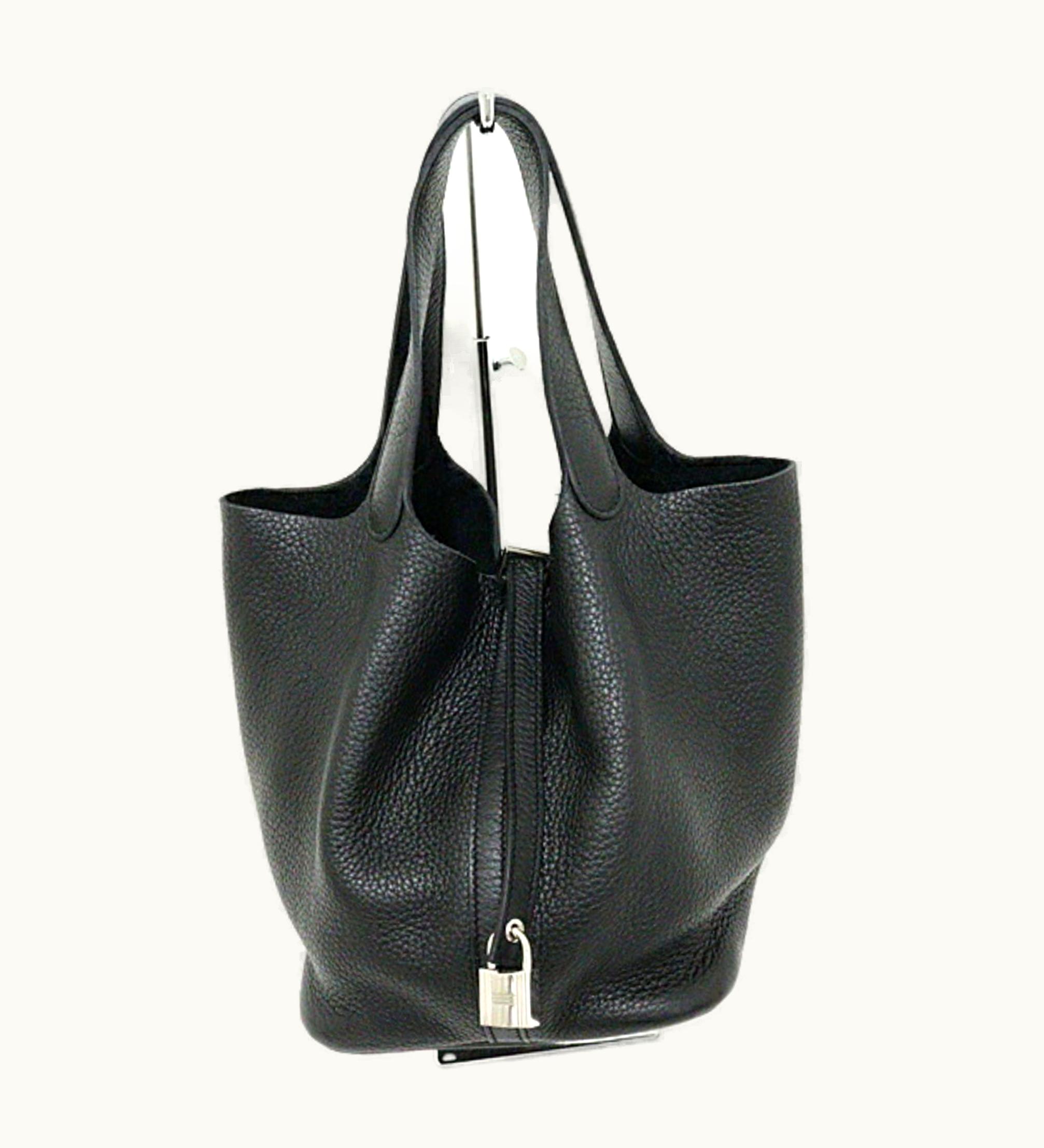 Hermès Hermès Picotin Lock MM Handbag Taurillon P Stamp [Made In 2012] Black