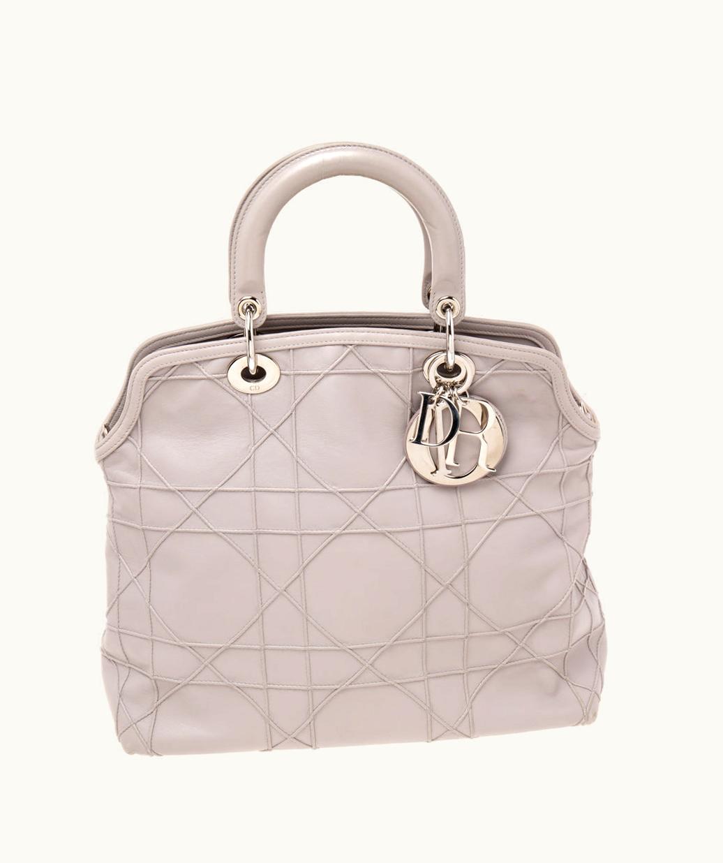 Dior Dior Granville Pale Lilac Cannage Leather Tote