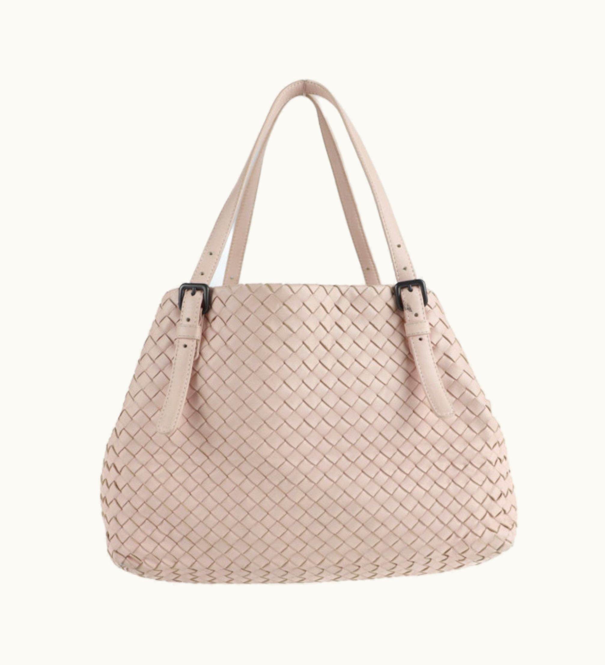 Bottega Veneta Bottega Veneta Nappa Medium Chester Bag Tote 337260 Leather Pink Intrecciato