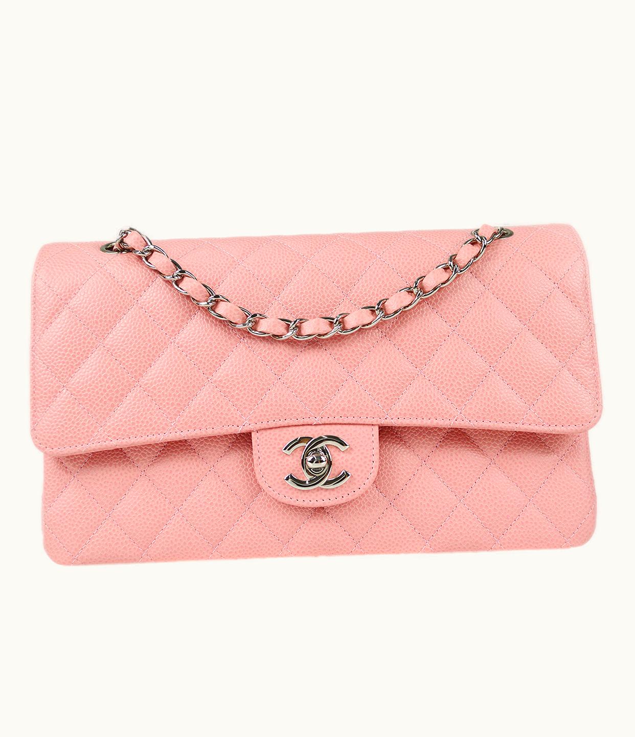 Chanel Chanel Classic Double Flap Medium Shoulder Bag Pink Caviar 78592