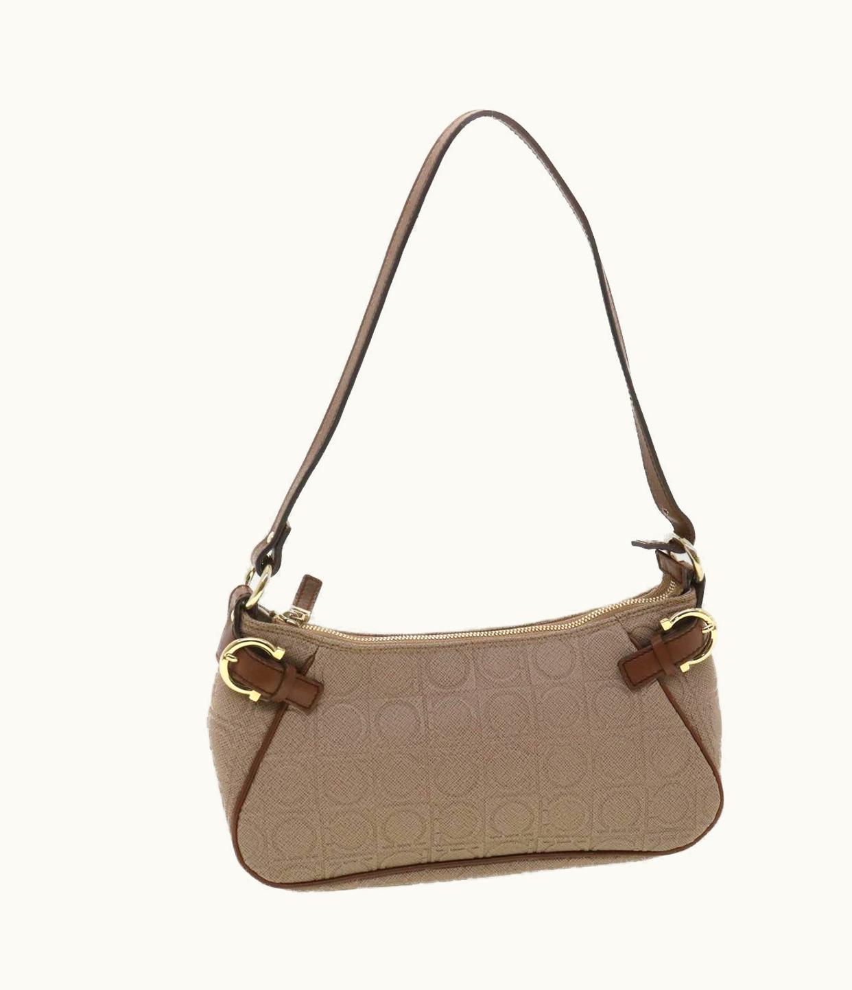 Salvatore Ferragamo Salvatore Ferragamo Shoulder Bag Pvc Leather Brown Aq-21/4435