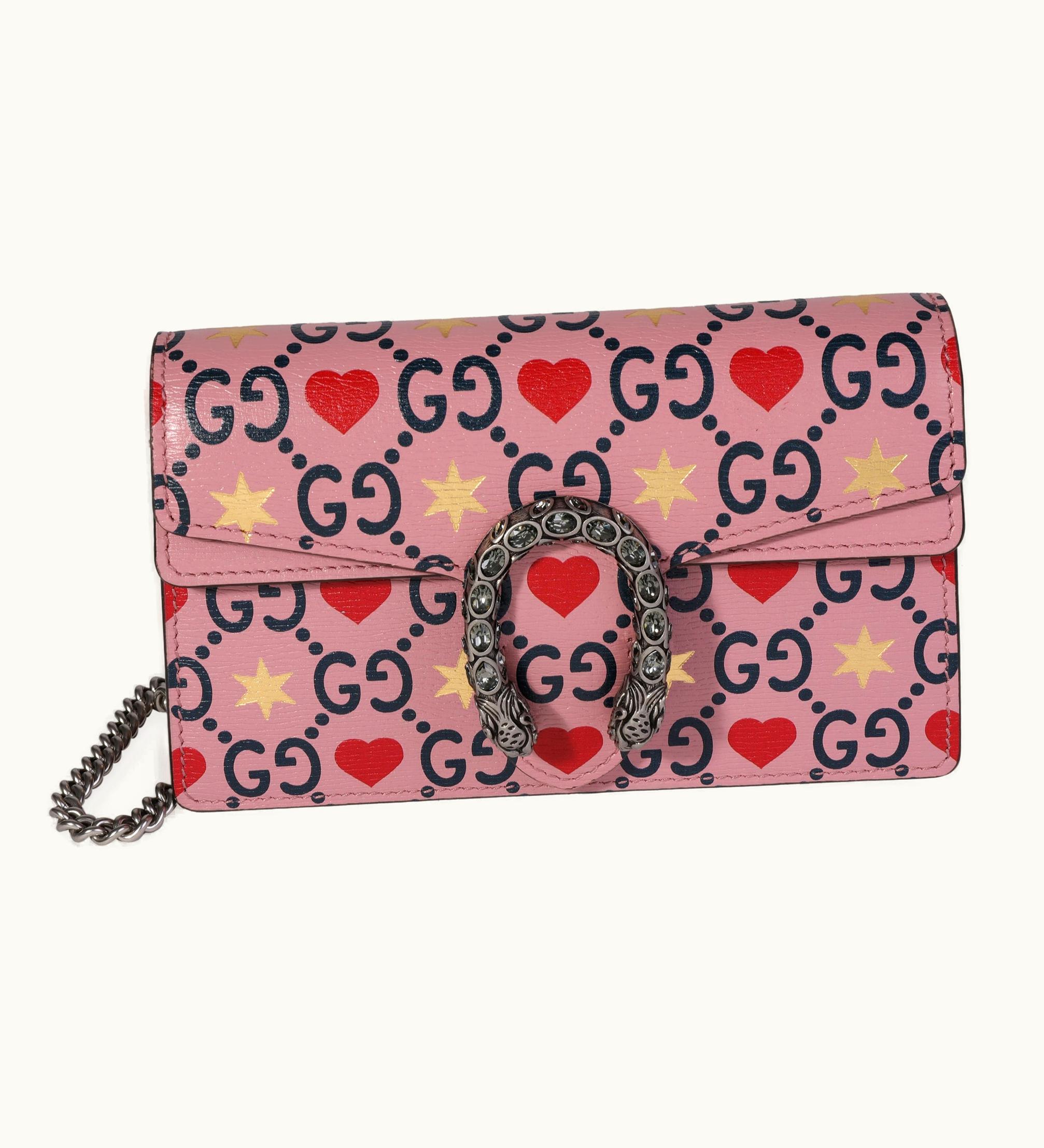 Gucci Gucci Pink Calfskin Valentine's Day Super Mini Dionysus Bag