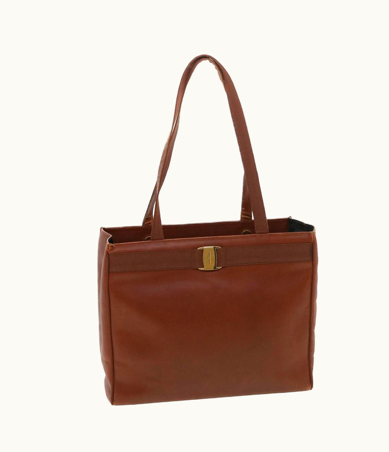 Salvatore Ferragamo Salvatore Ferragamo Shoulder Bag Leather Brown
