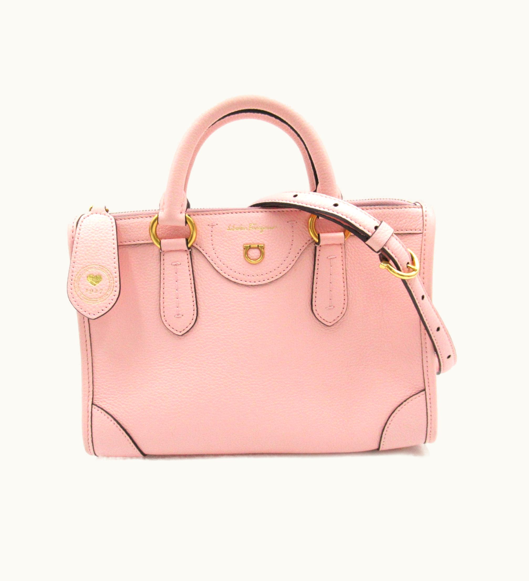 Salvatore Ferragamo Salvatore Ferragamo Gancini 2Wayshoulder Bag Pink Leather