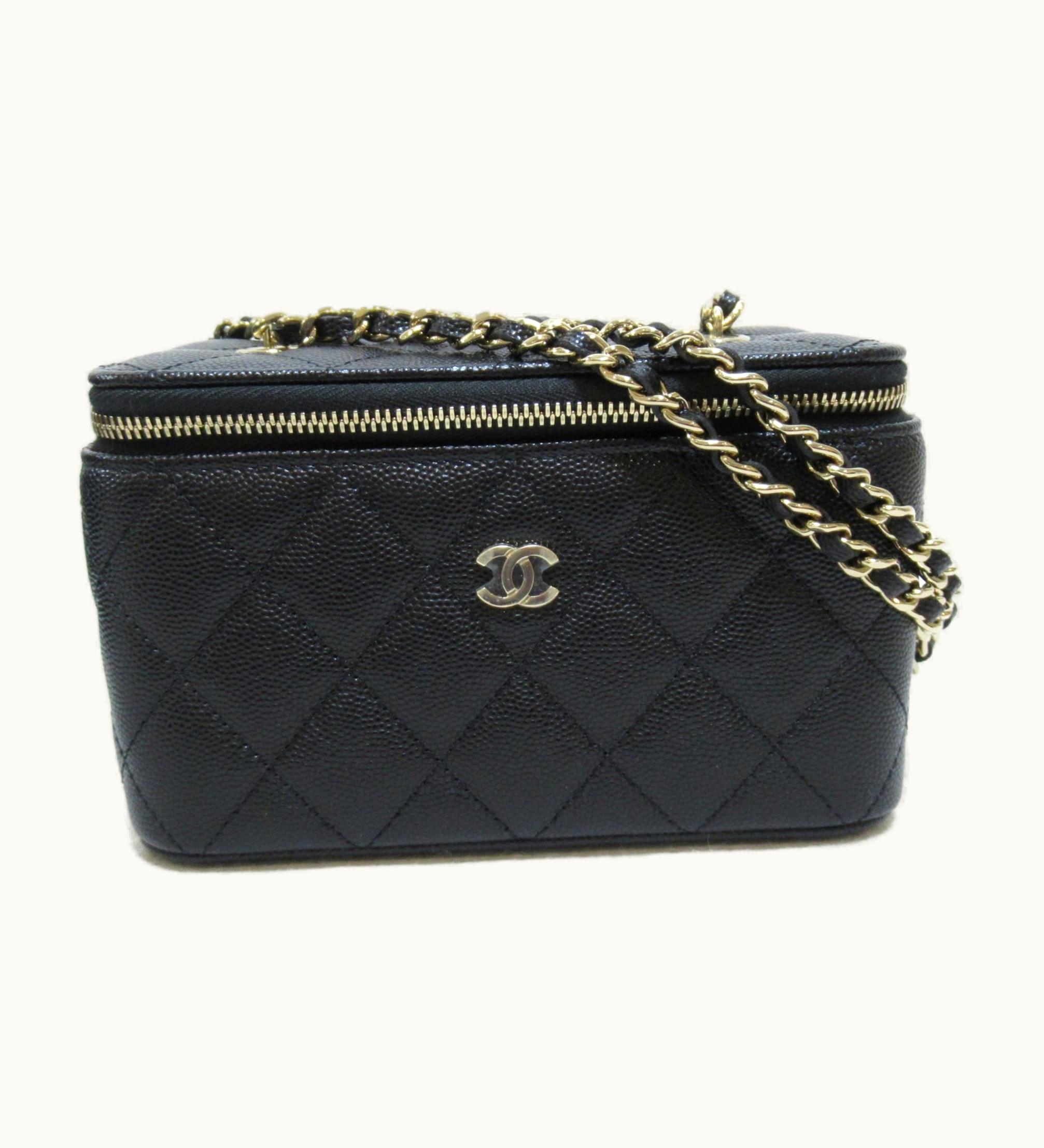 Chanel Chanel Vanity Bag Black Caviar Skin [Grained Calf]
