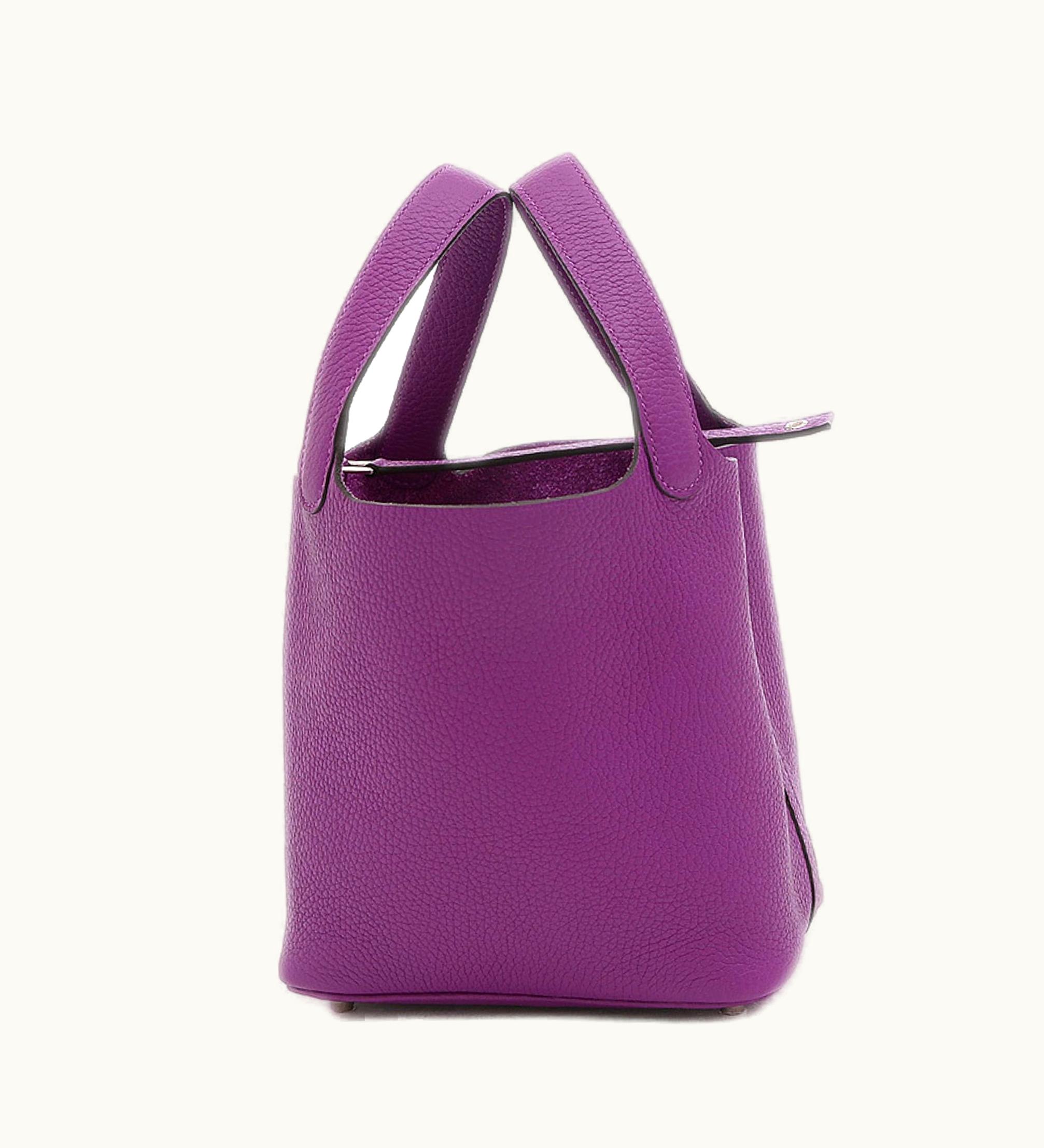 Hermès Hermès Picotin Lock PM Taurillon Clemence Anemone Z Engraved Handbag